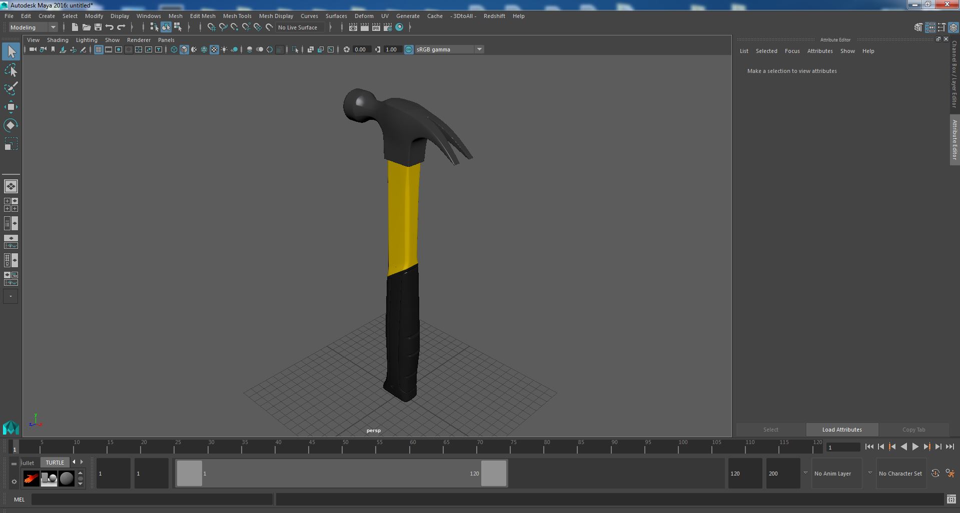 Hammer with Fiberglass Handle 3D model