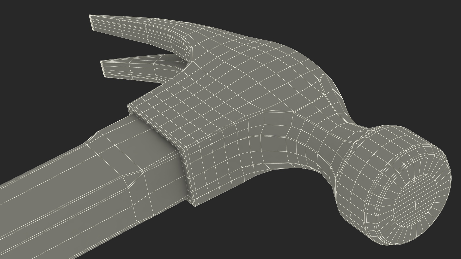 Hammer with Fiberglass Handle 3D model