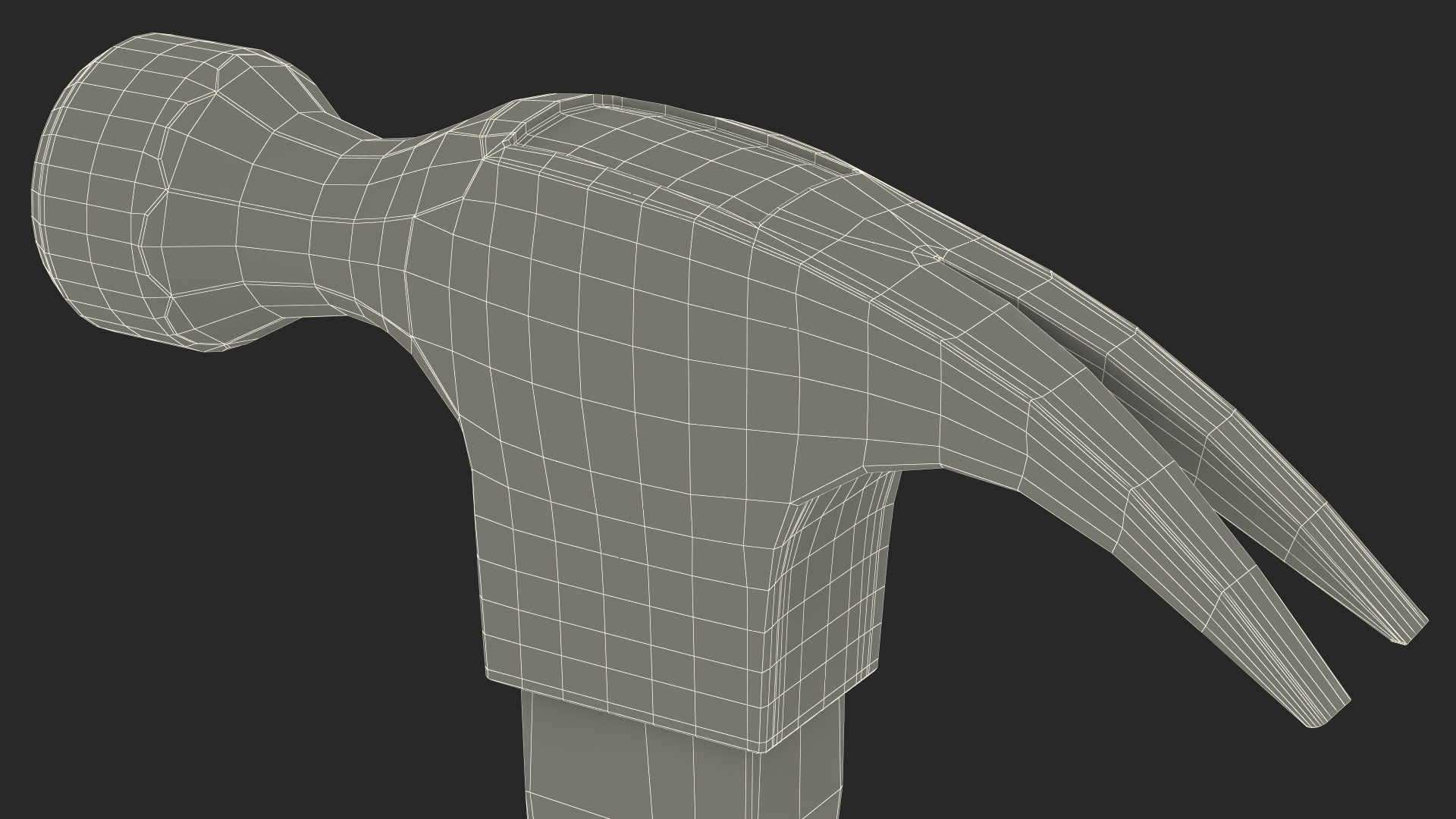 Hammer with Fiberglass Handle 3D model
