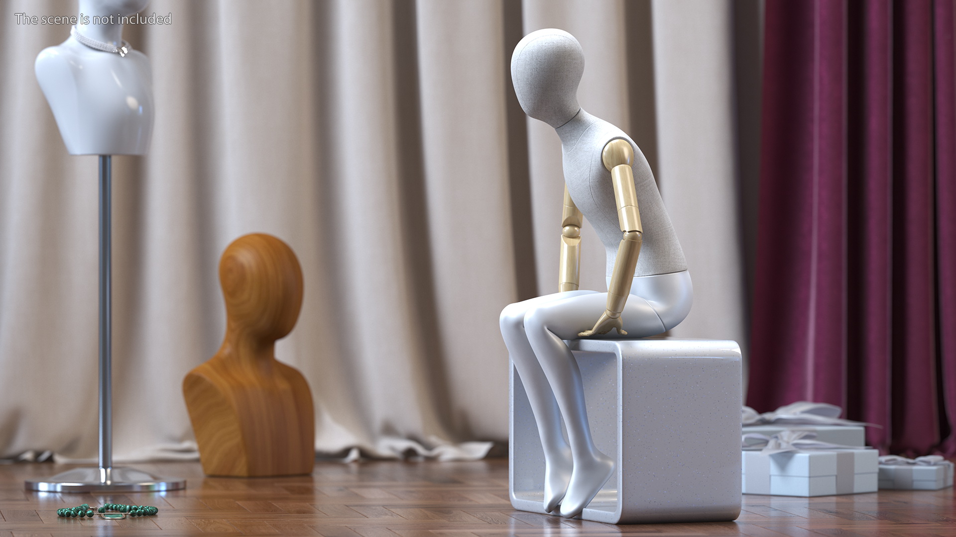 Flexible Child Mannequin Sitting Pose 3D