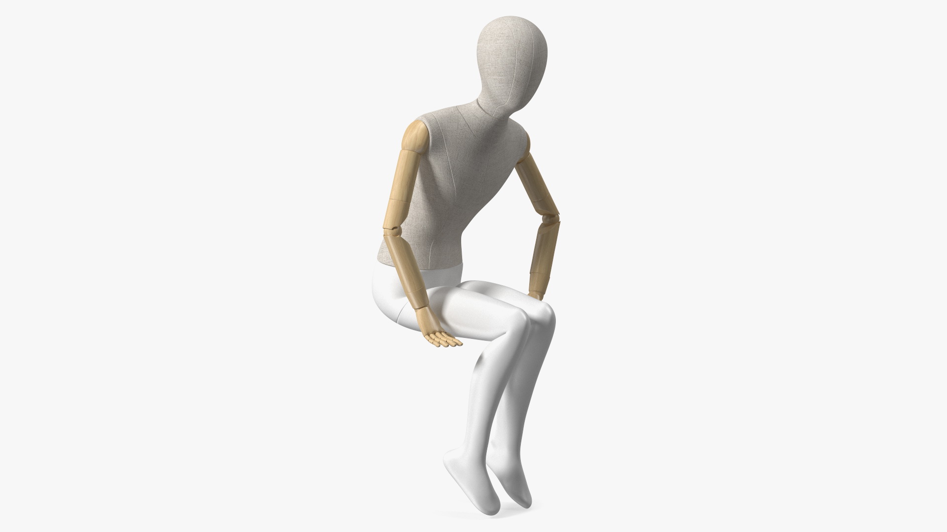 Flexible Child Mannequin Sitting Pose 3D