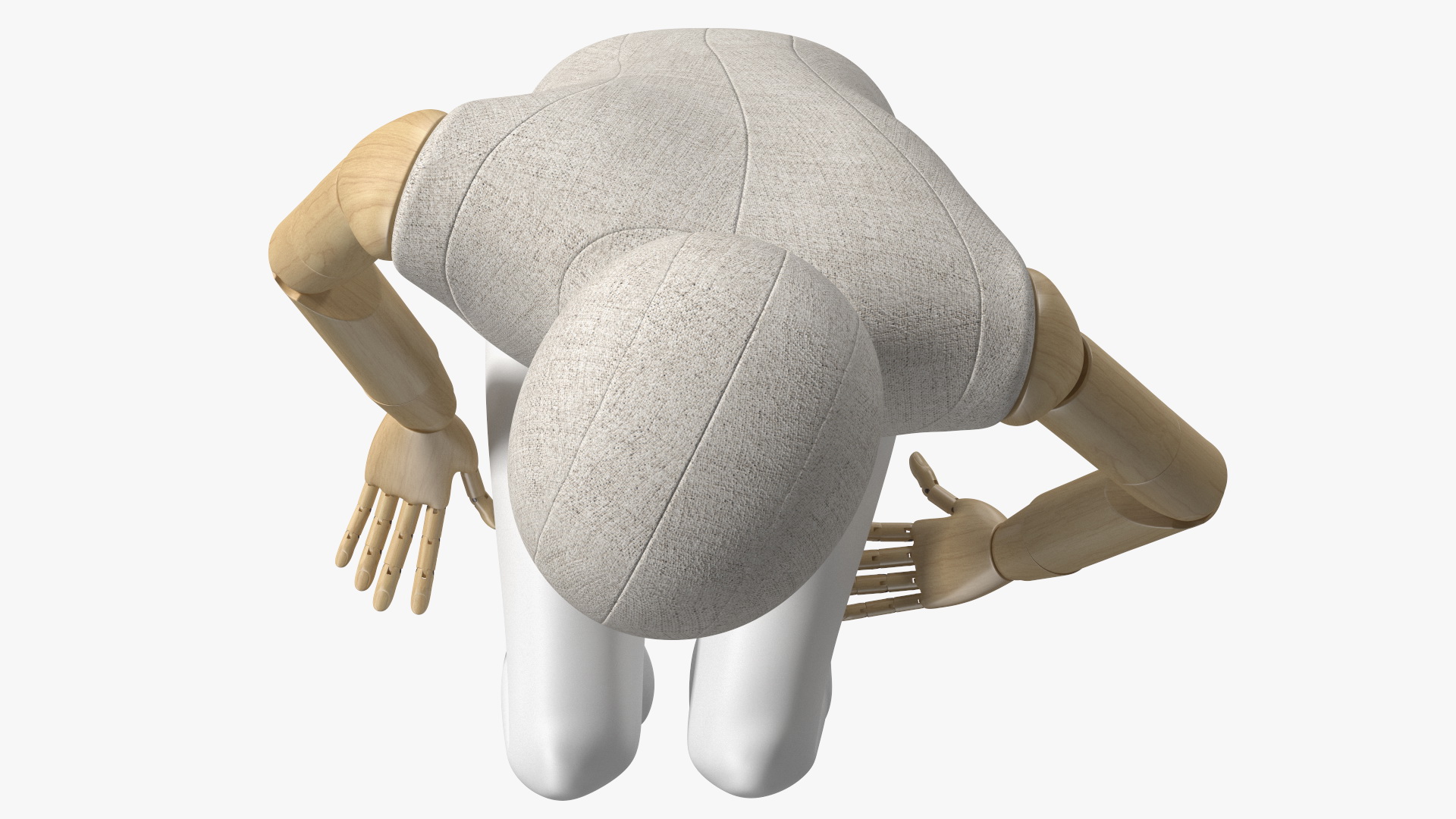 Flexible Child Mannequin Sitting Pose 3D