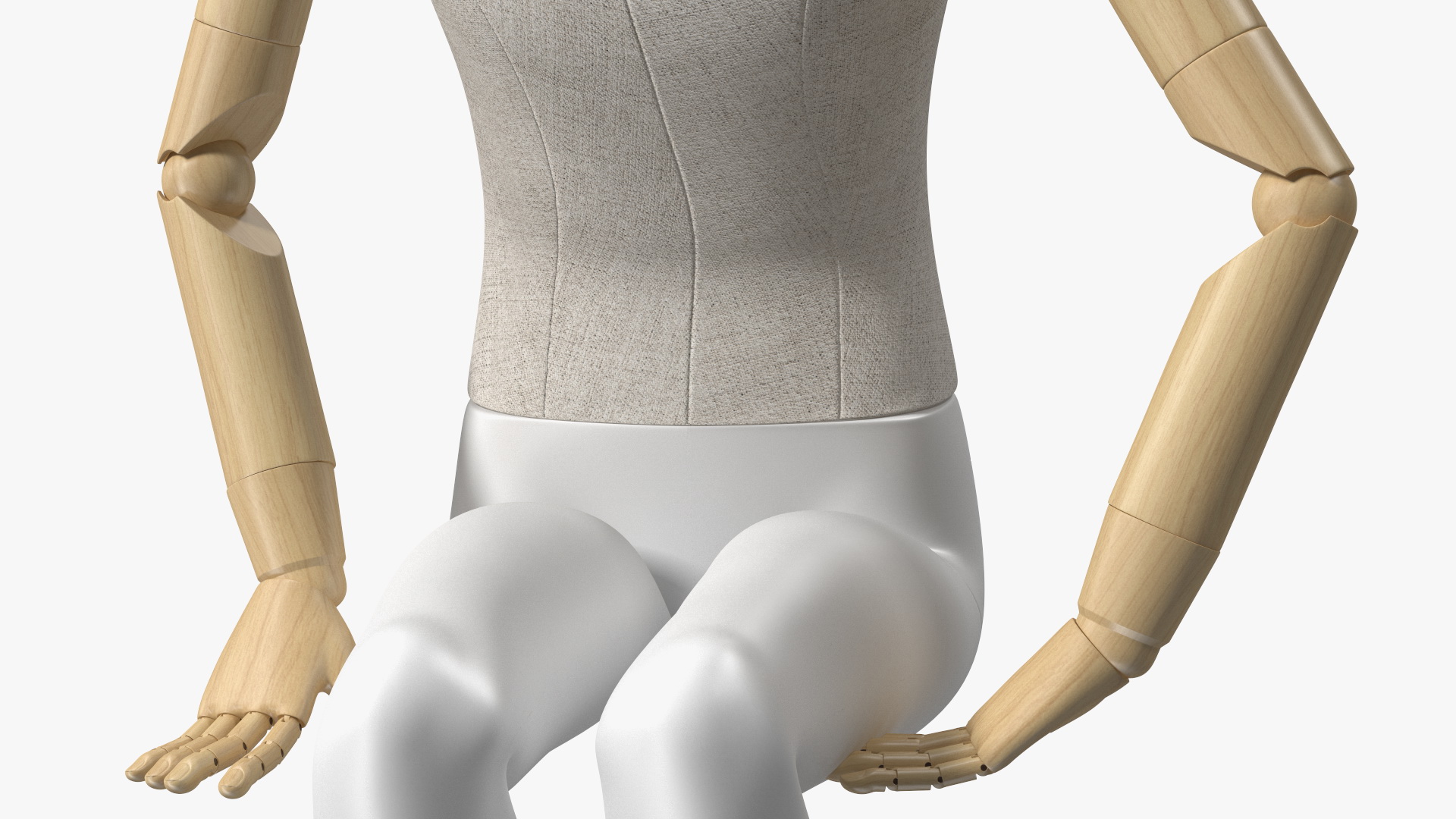 Flexible Child Mannequin Sitting Pose 3D