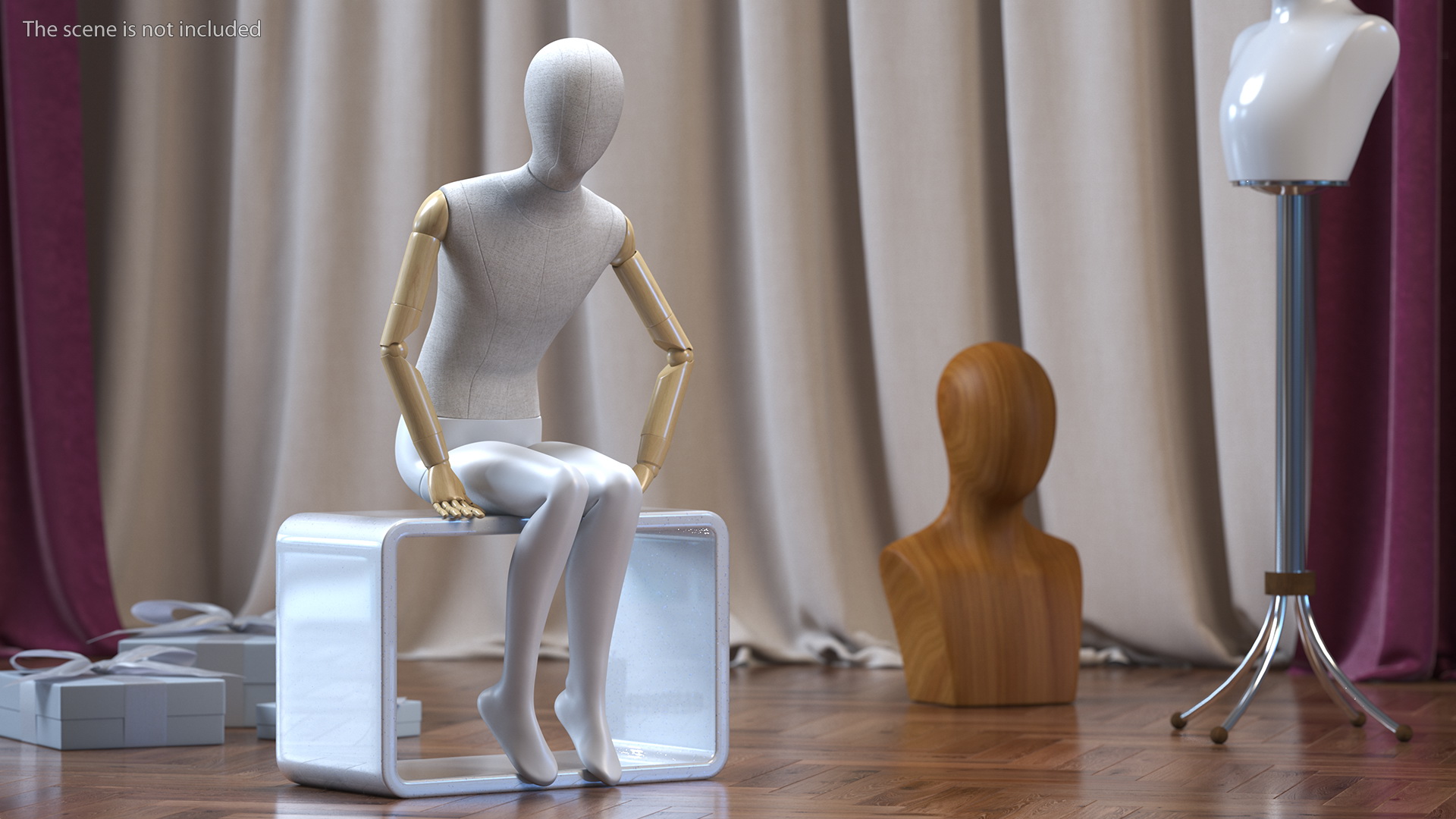 Flexible Child Mannequin Sitting Pose 3D