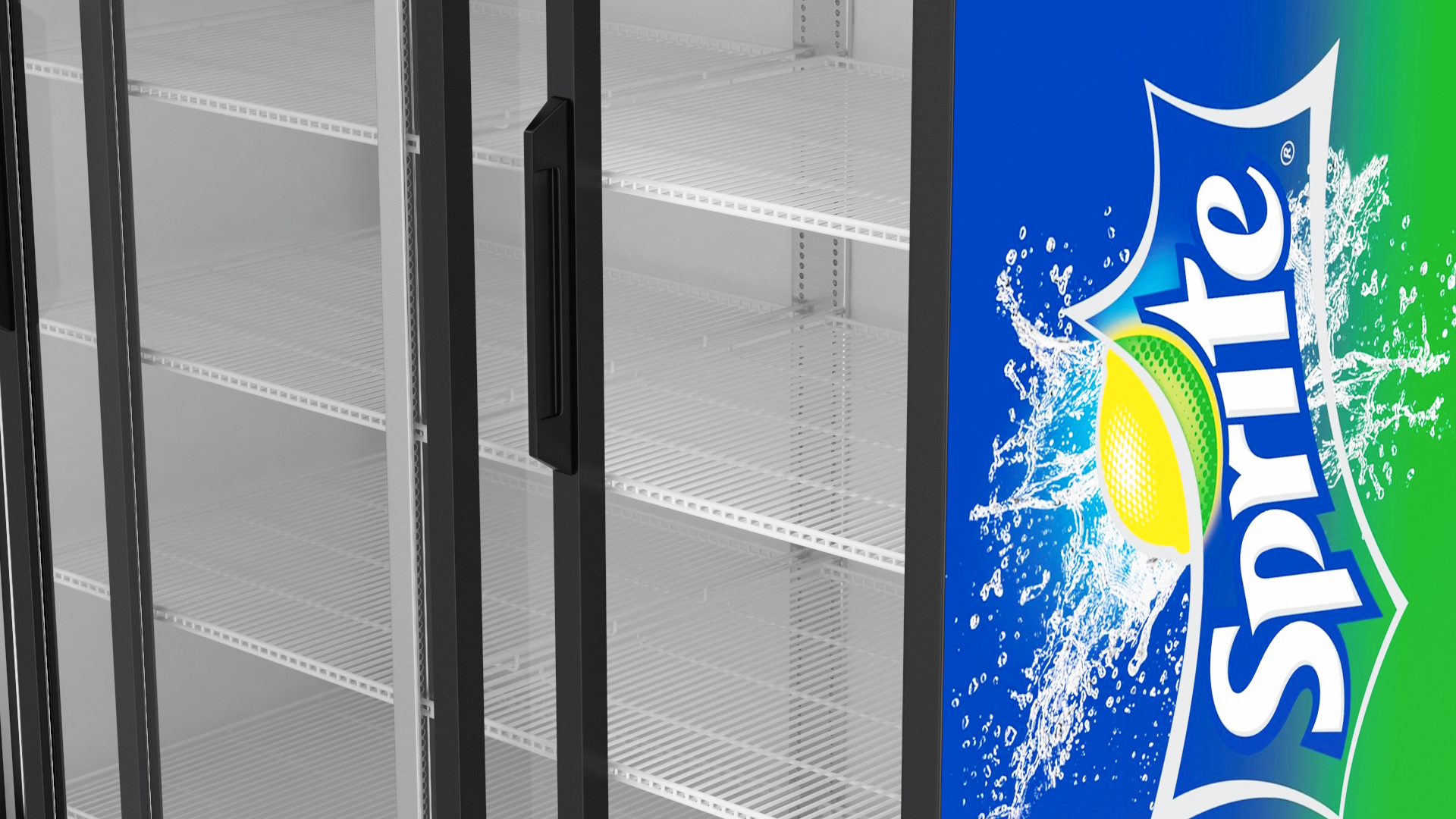 3D 2 Door Commercial Merchandiser Refrigerator model
