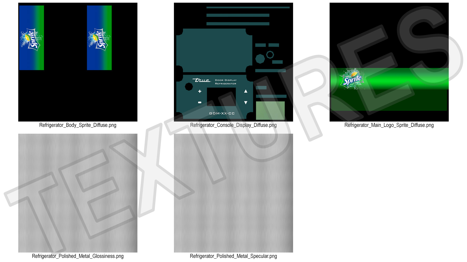 3D 2 Door Commercial Merchandiser Refrigerator model