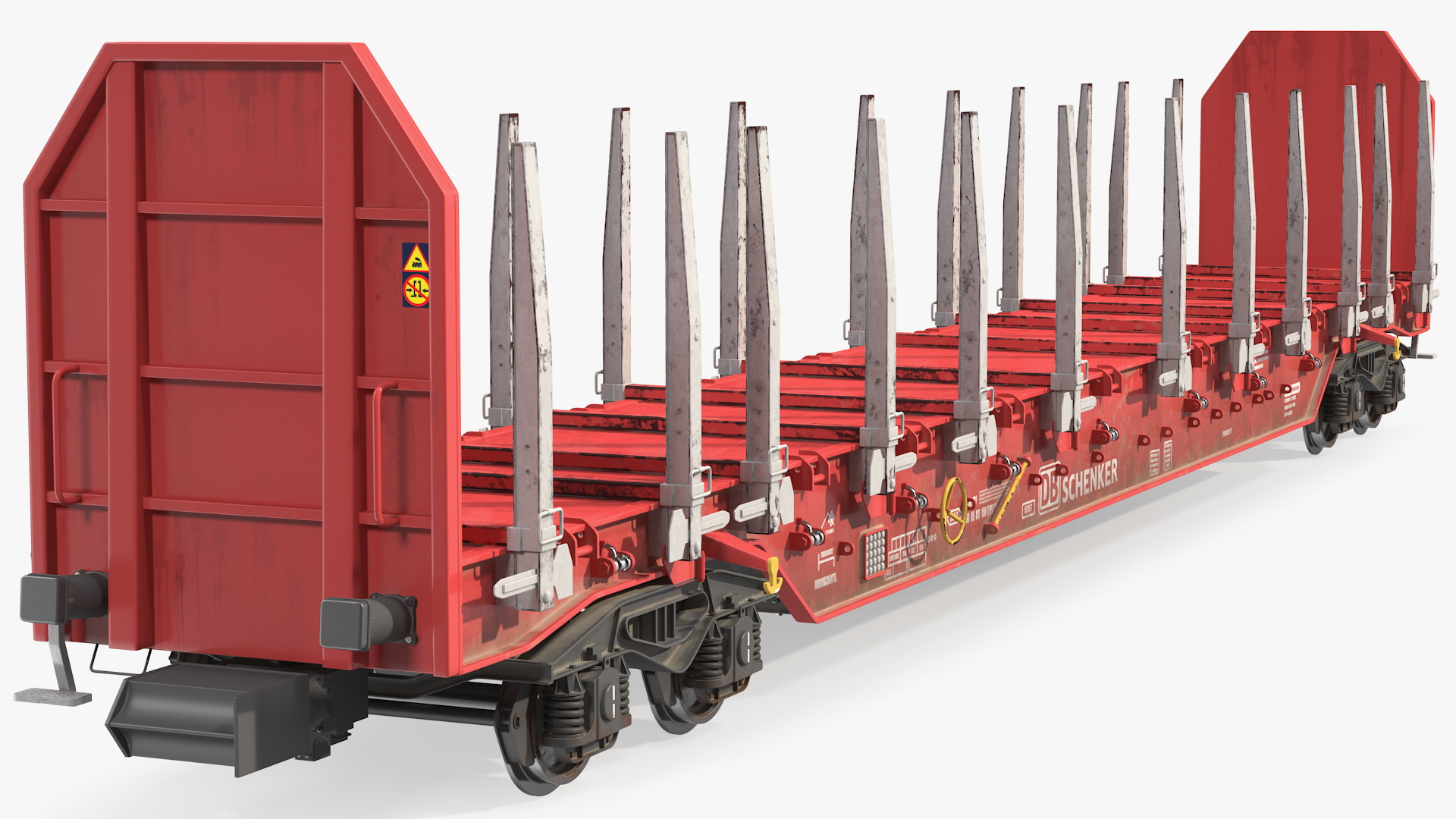 3D Rnoos 644 Stake Wagon Empty Dirty model