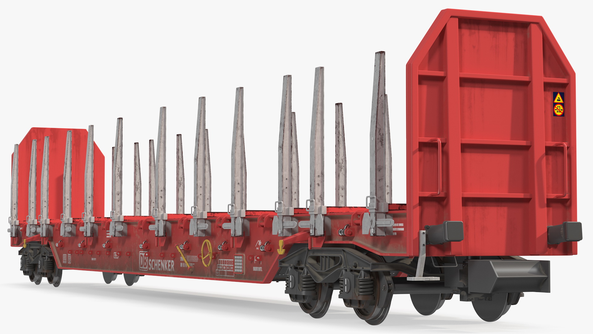 3D Rnoos 644 Stake Wagon Empty Dirty model