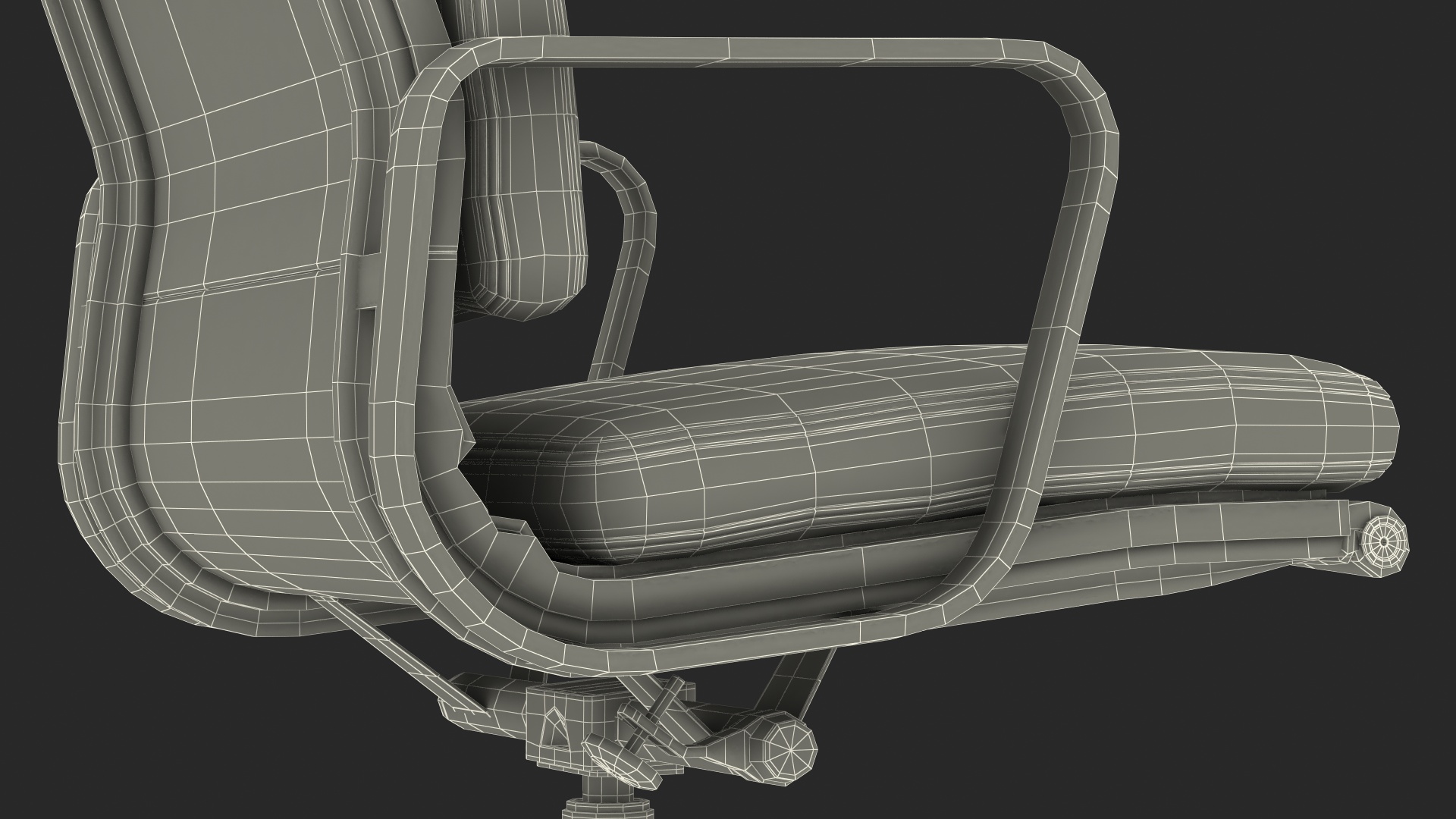 Executive Chair Brown Leather 3D model