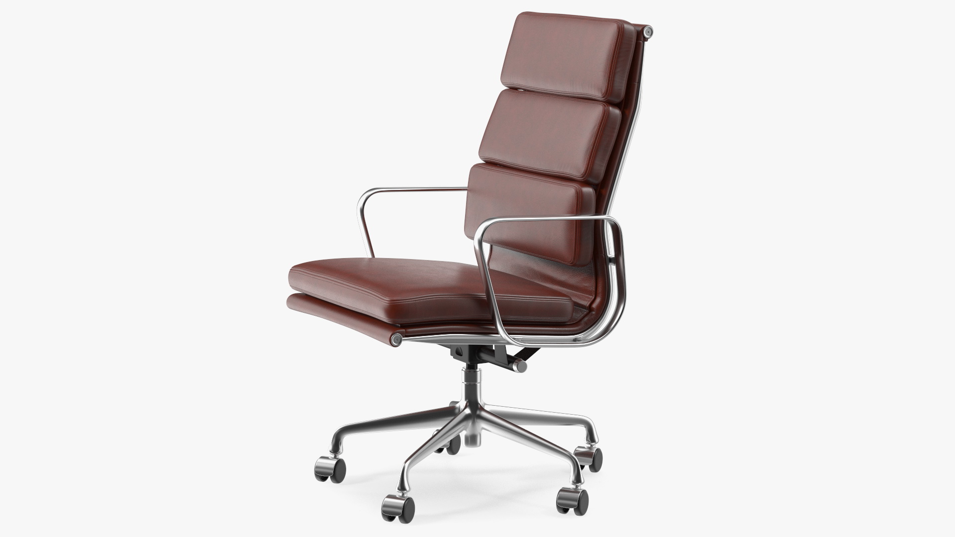 Executive Chair Brown Leather 3D model