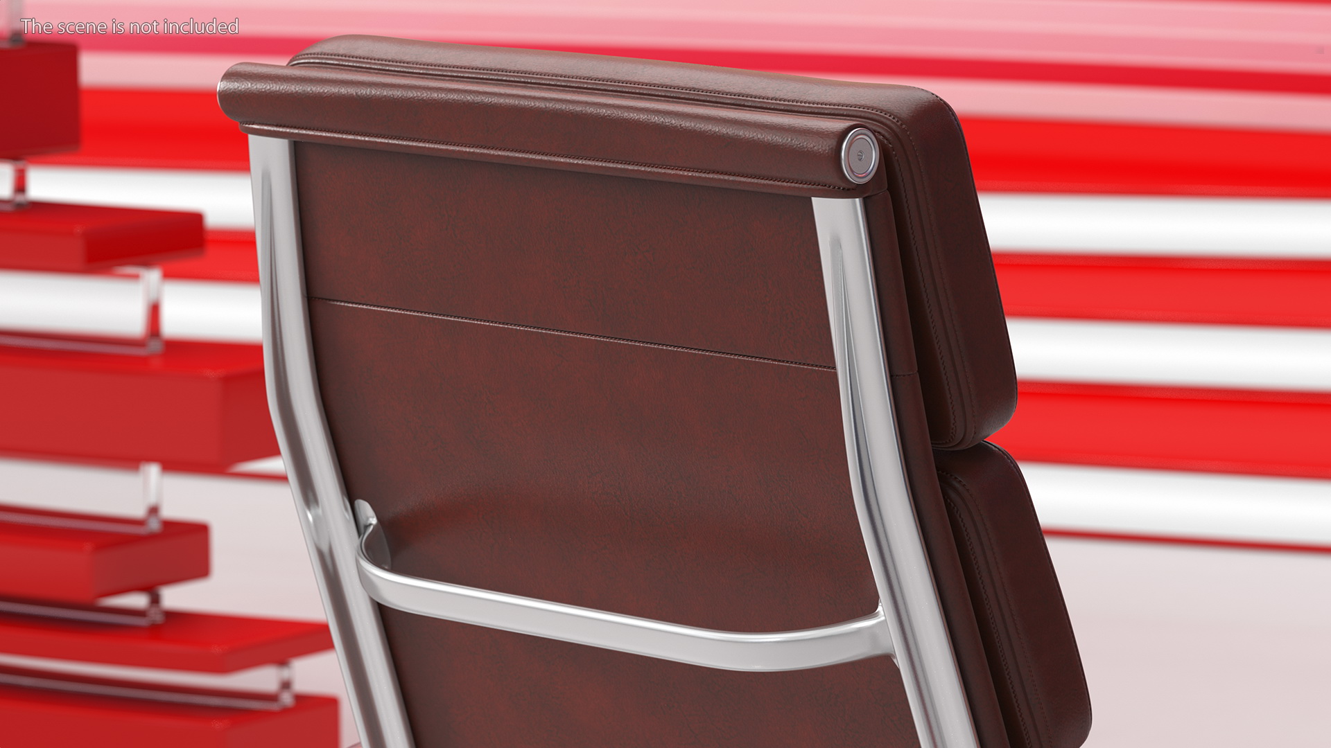 Executive Chair Brown Leather 3D model