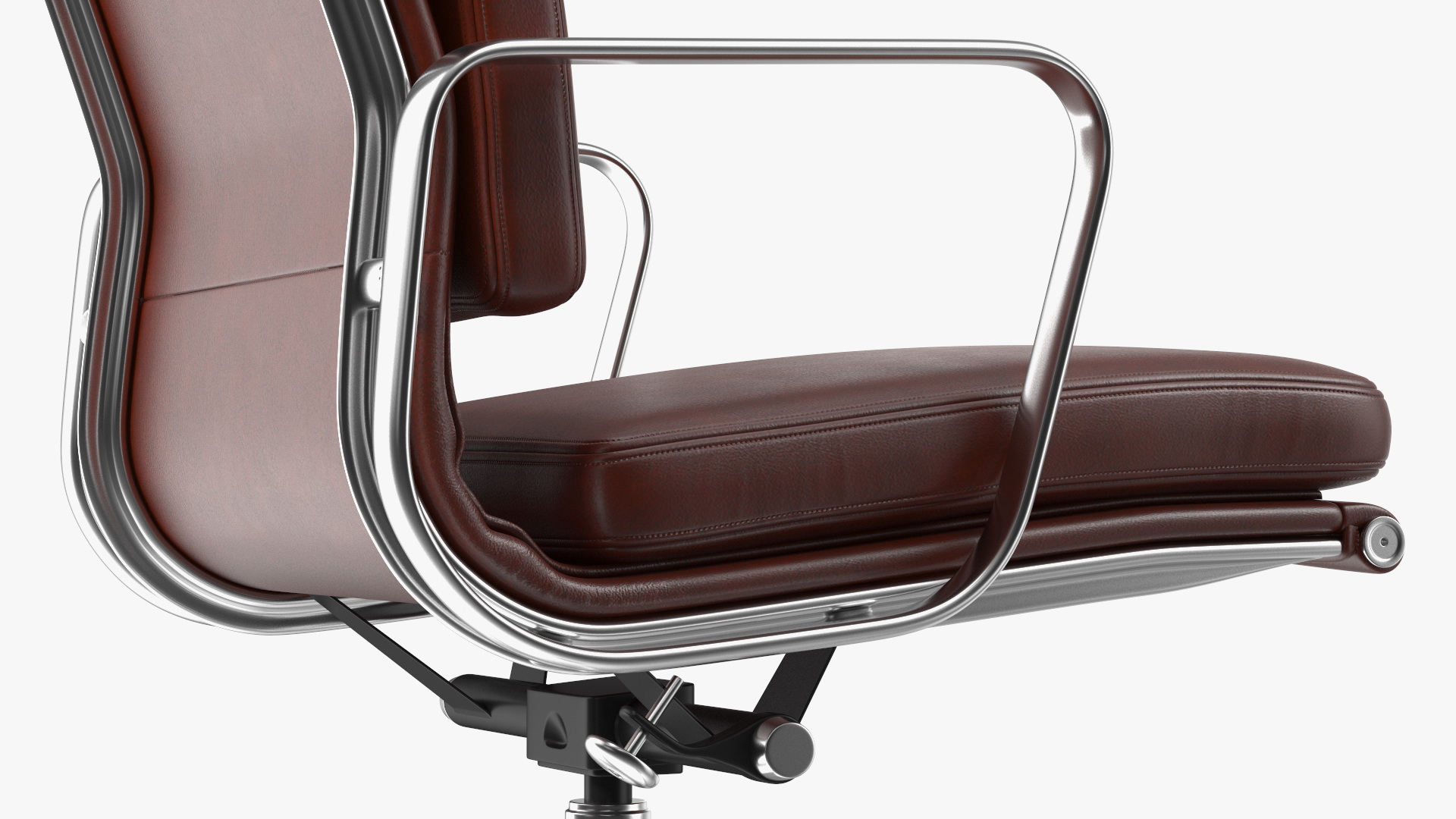Executive Chair Brown Leather 3D model