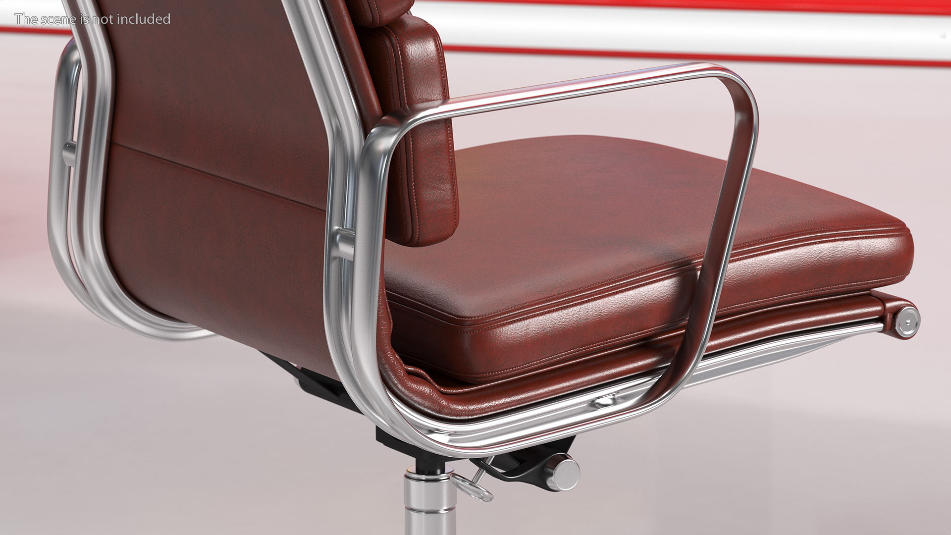Executive Chair Brown Leather 3D model