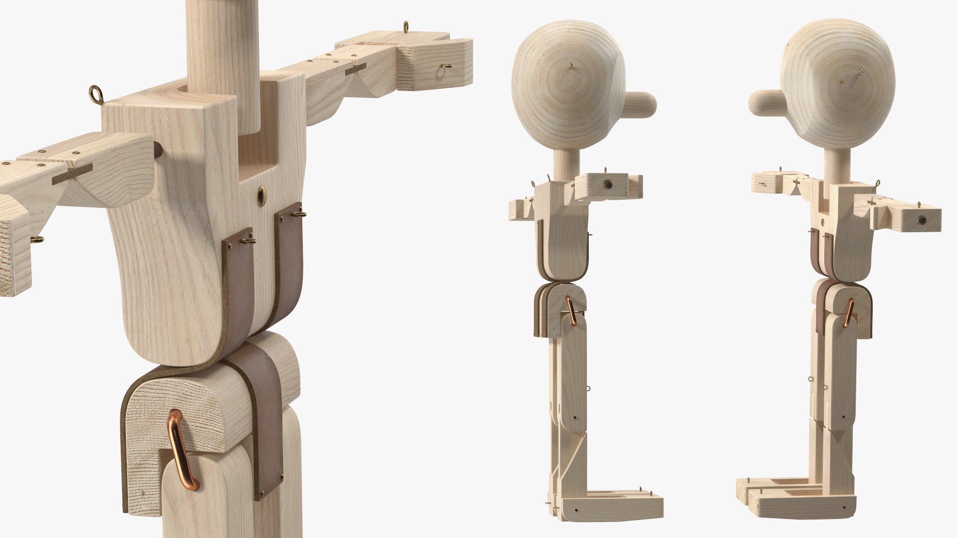 T-Pose Raw Wooden Character 3D