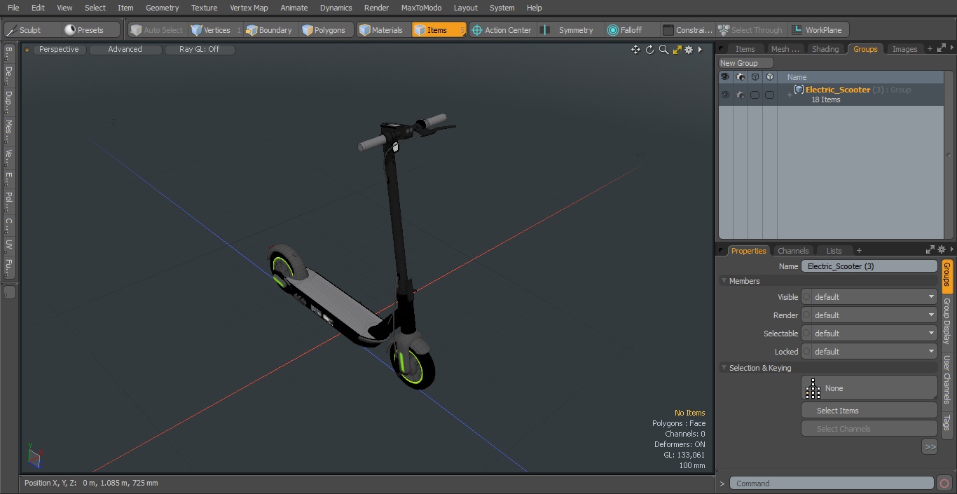 3D Electric Scooter