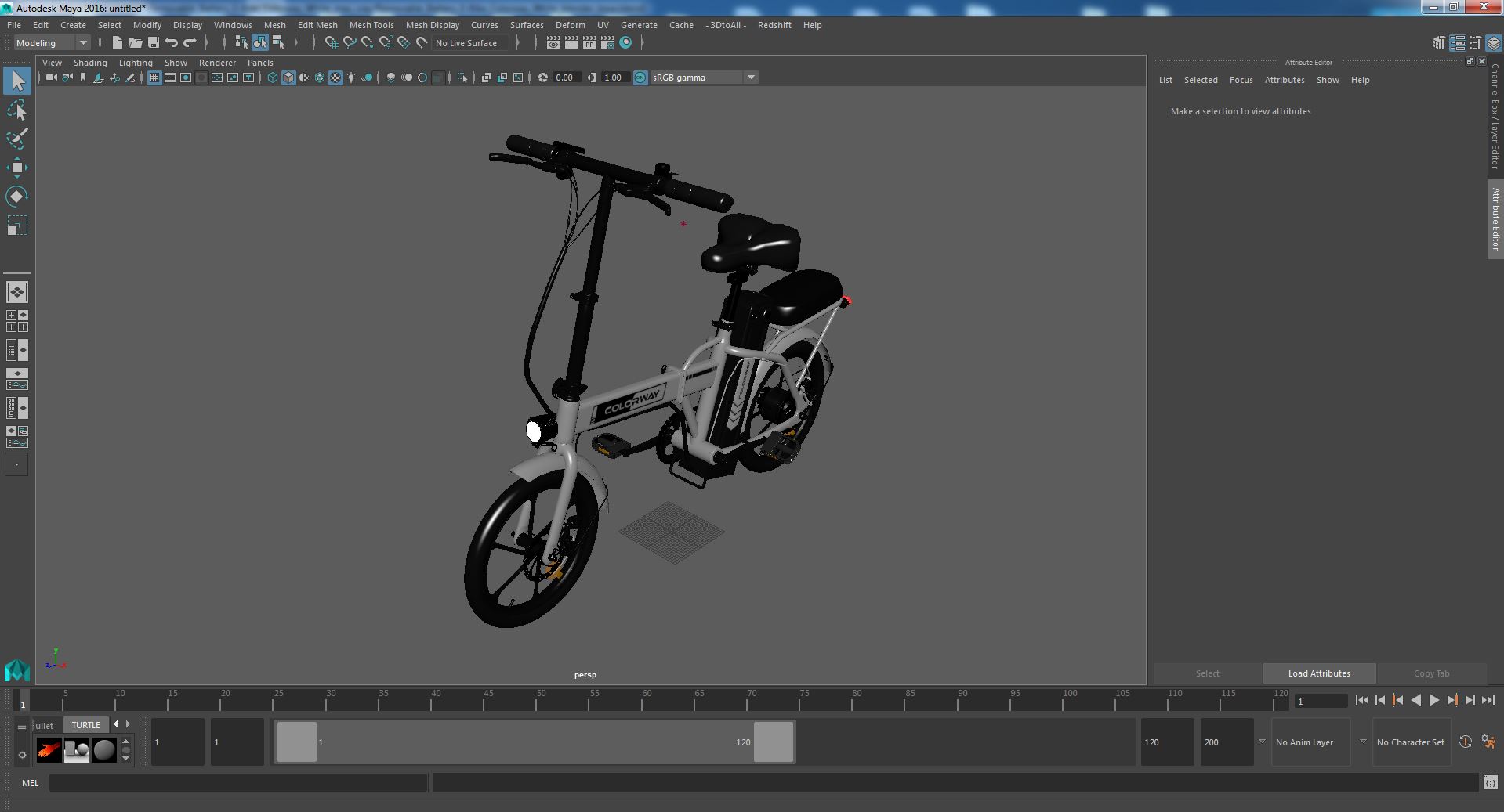 Removable Battery E-Bike Colorway White 3D model