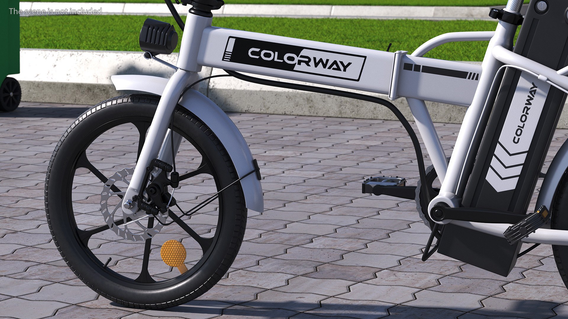 Removable Battery E-Bike Colorway White 3D model