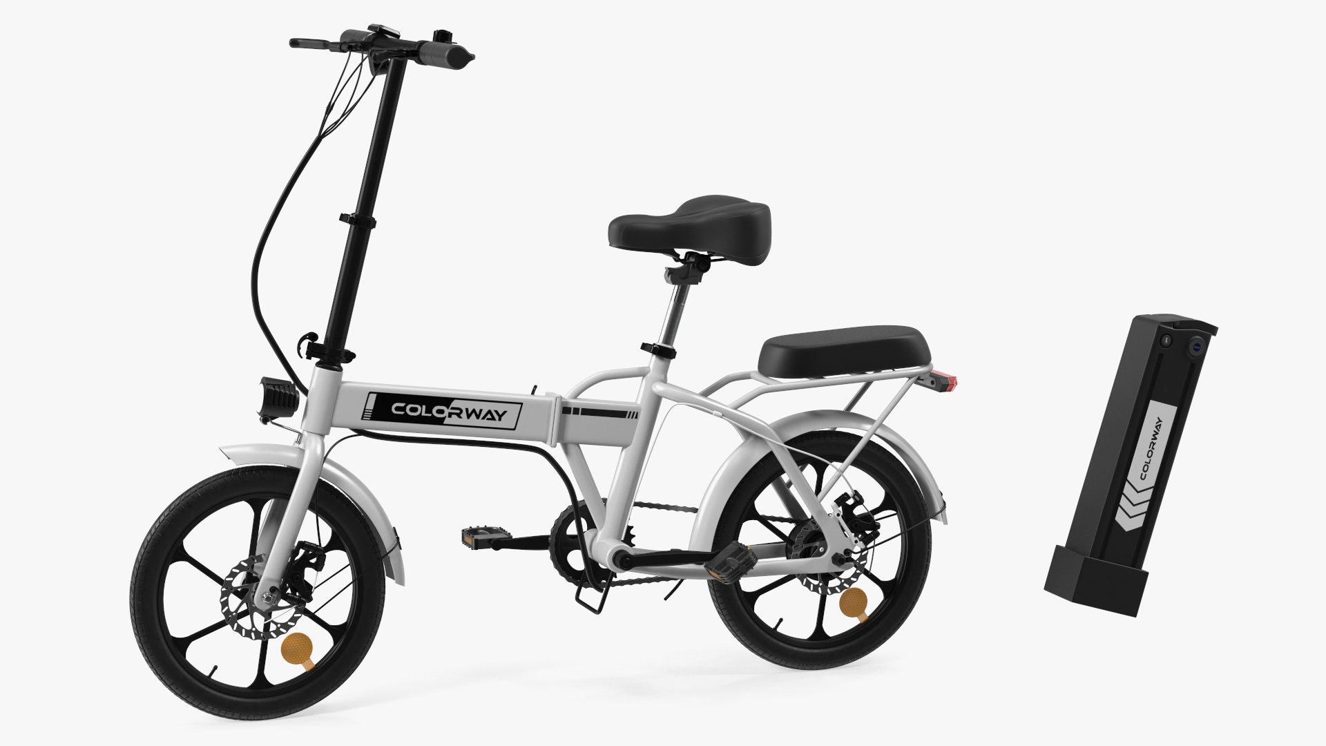 Removable Battery E-Bike Colorway White 3D model