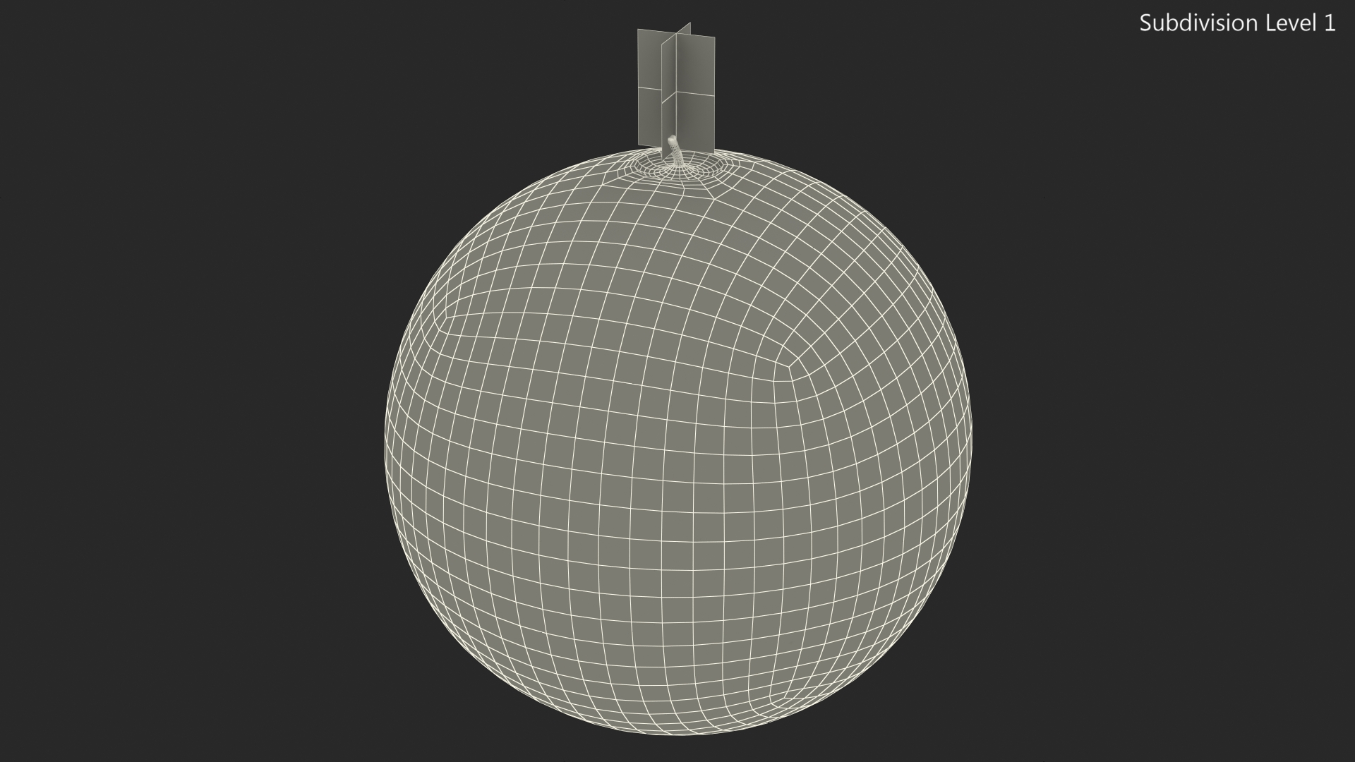 3D Lit Spherical Candle White