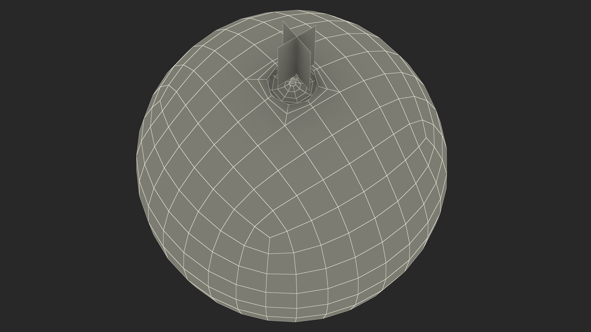 3D Lit Spherical Candle White