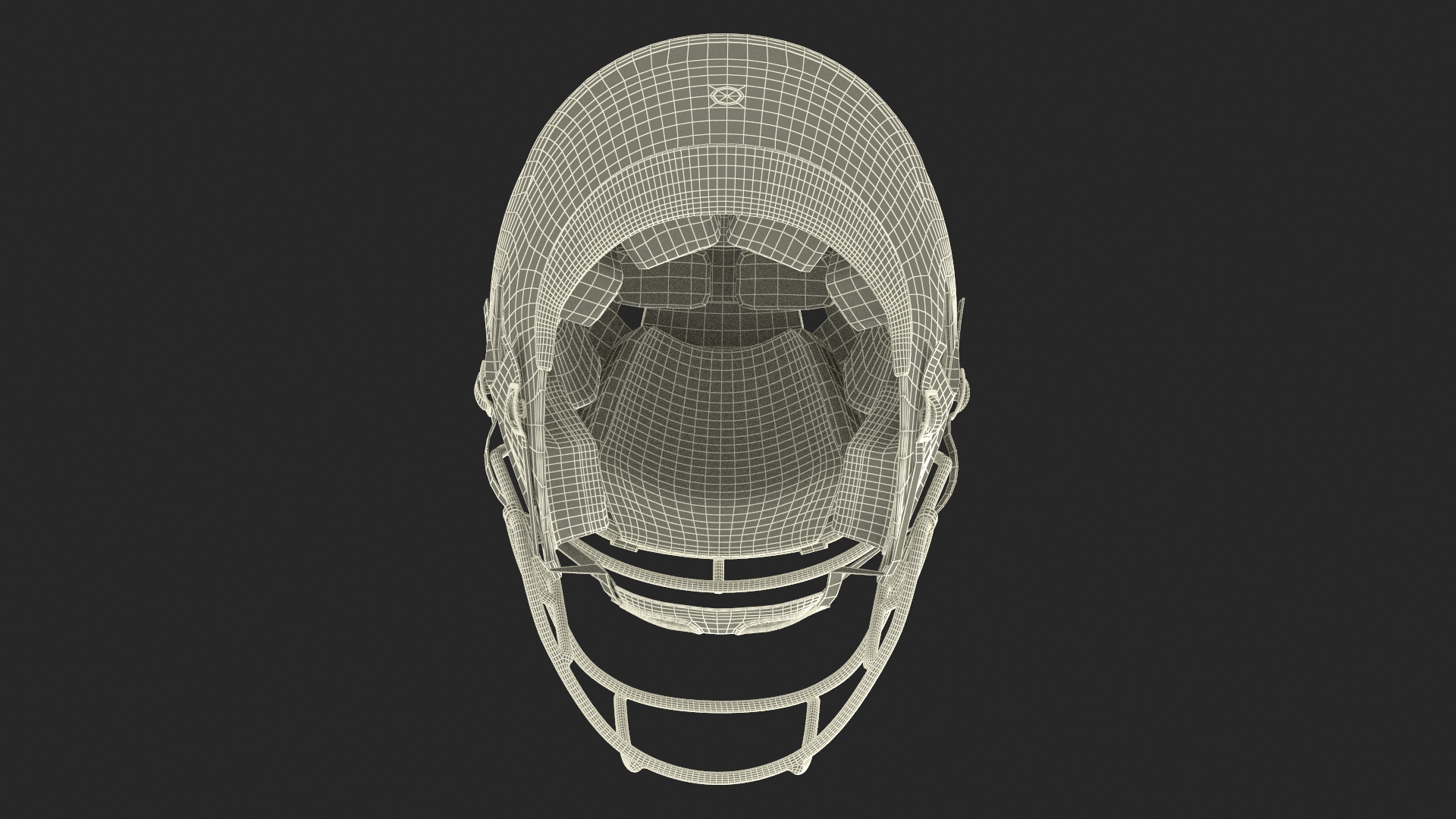 Helmet White American Football Player 3D