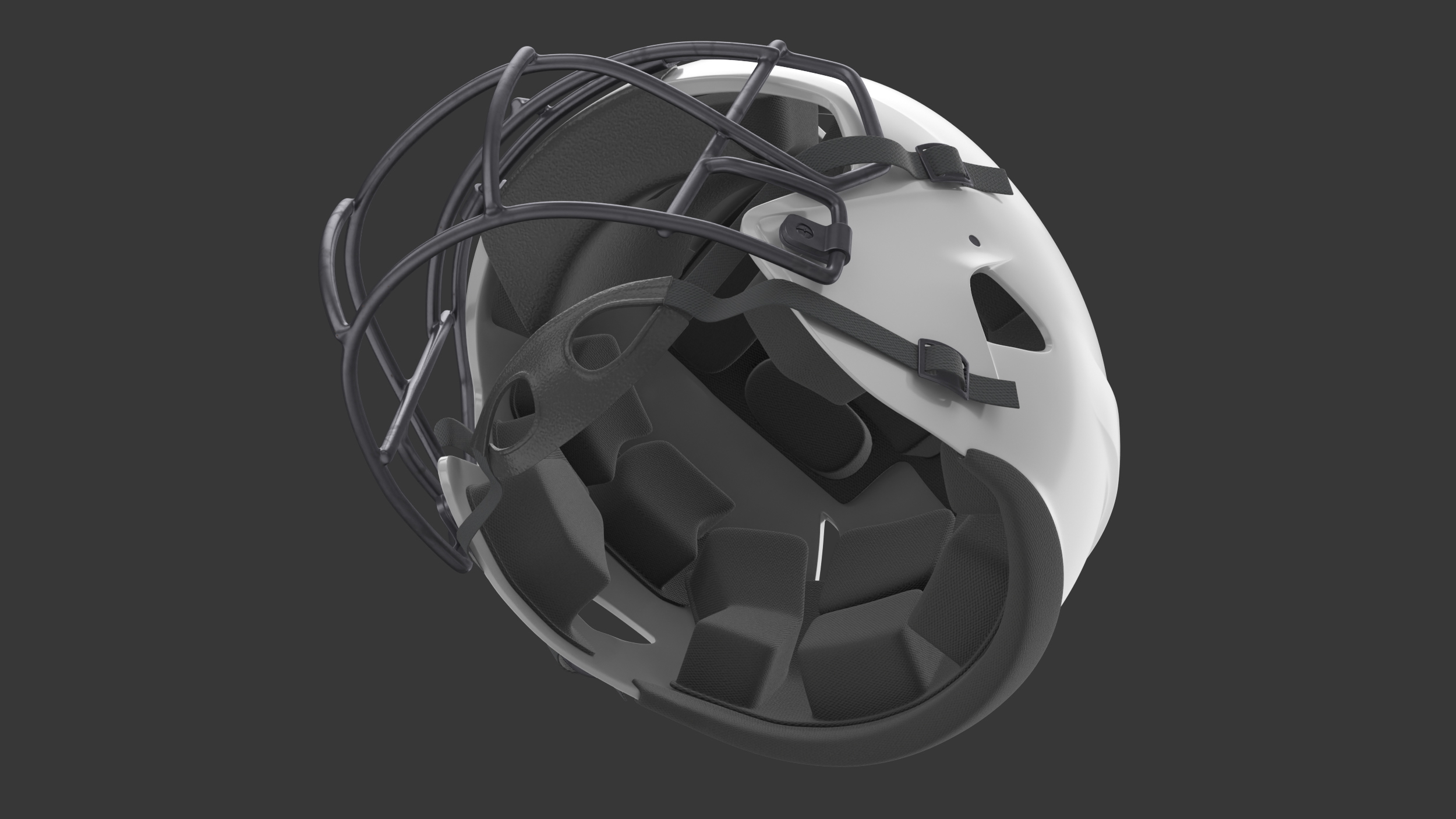 Helmet White American Football Player 3D