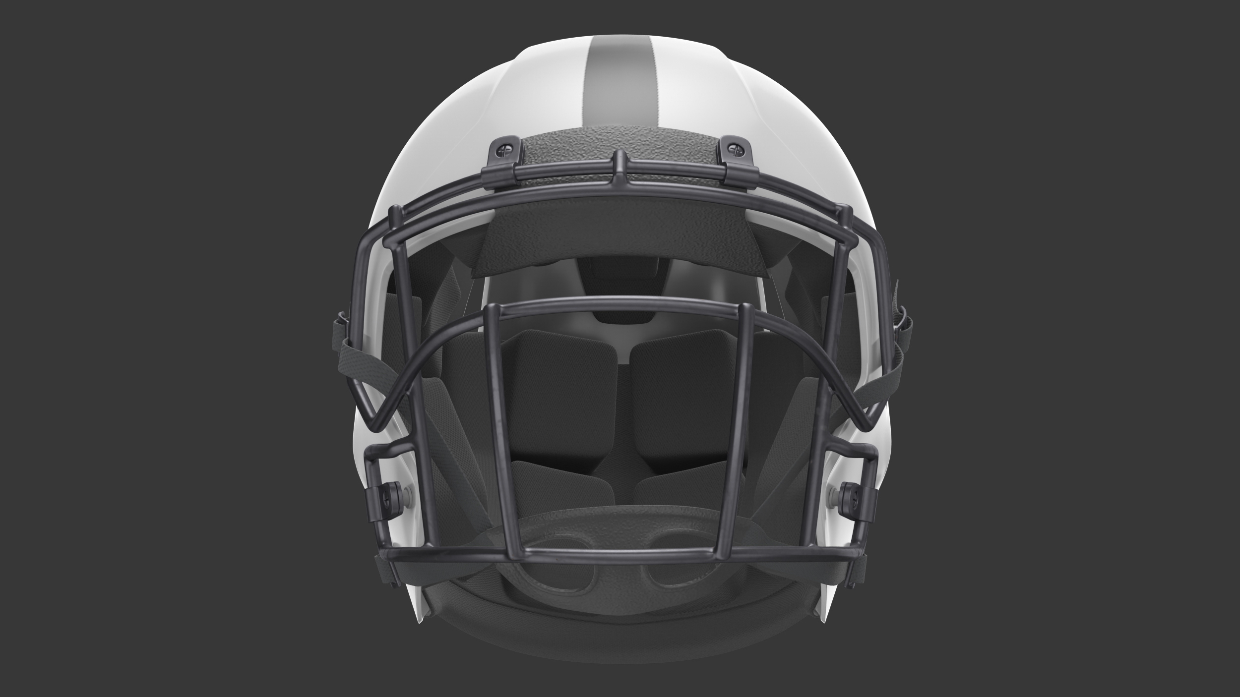 Helmet White American Football Player 3D