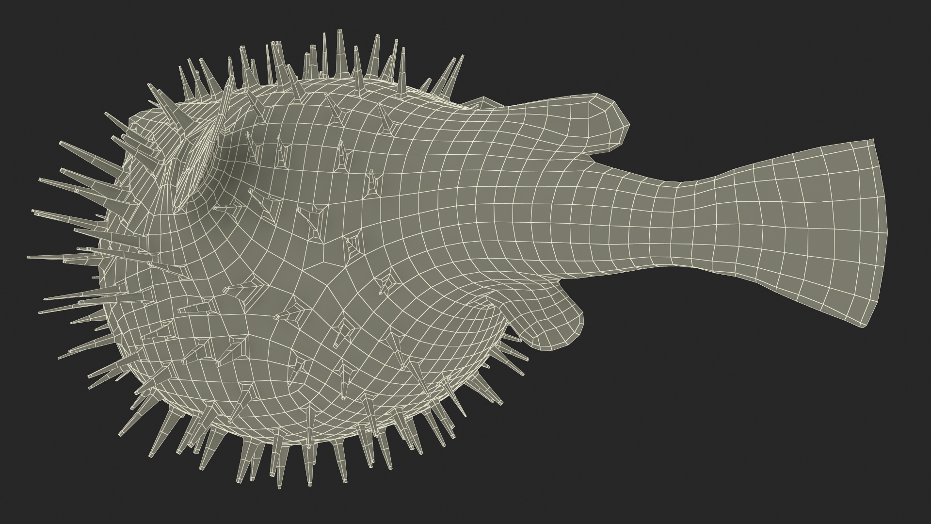 3D model Inflated Puffer Fish