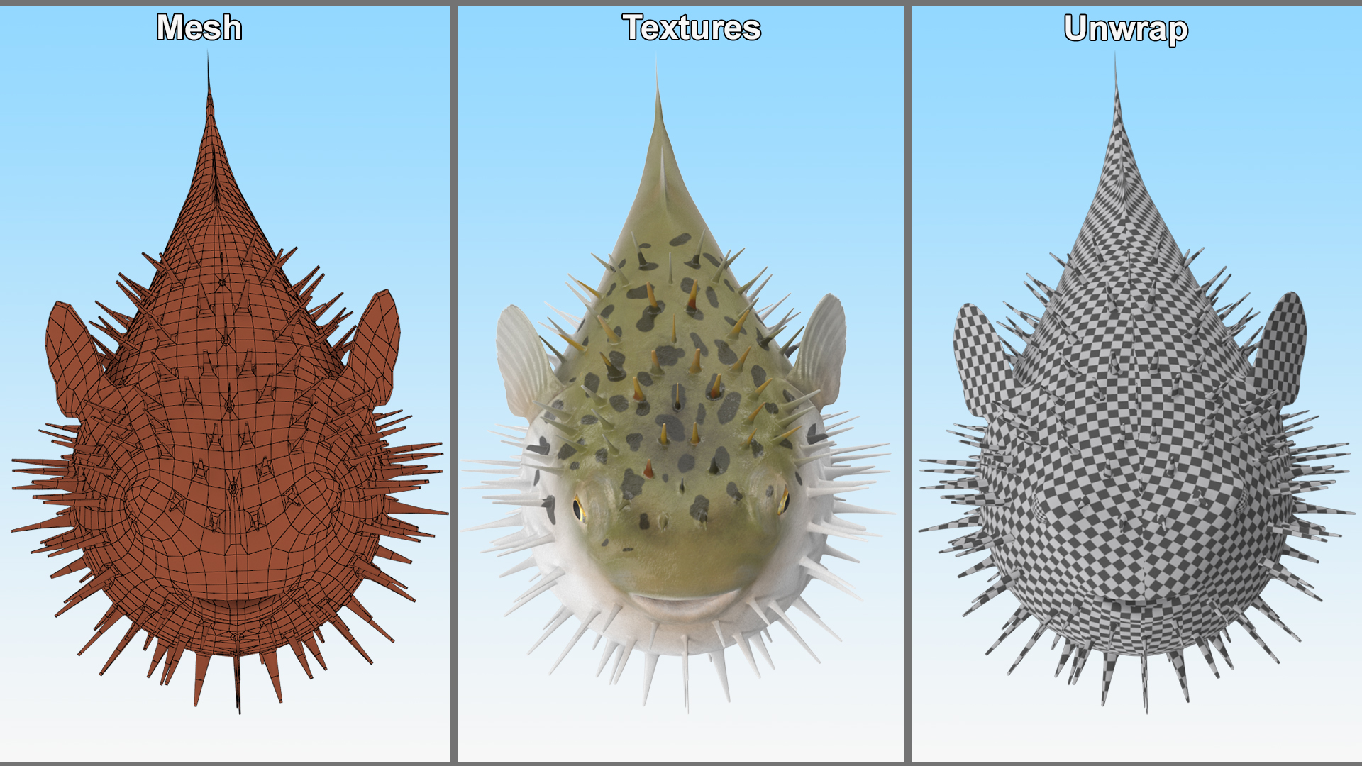 3D model Inflated Puffer Fish