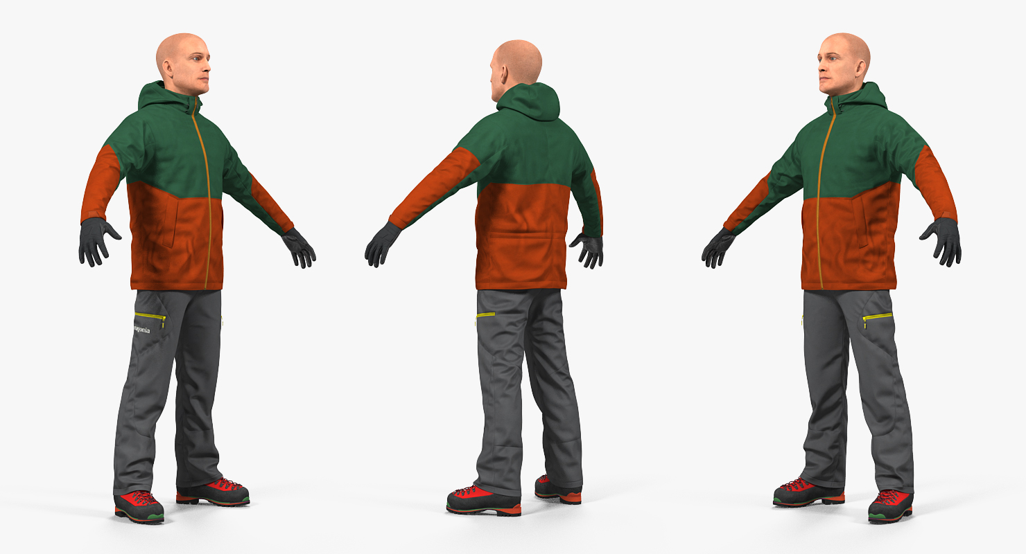 3D model Snowboarder in Winter Sports Gear Rigged