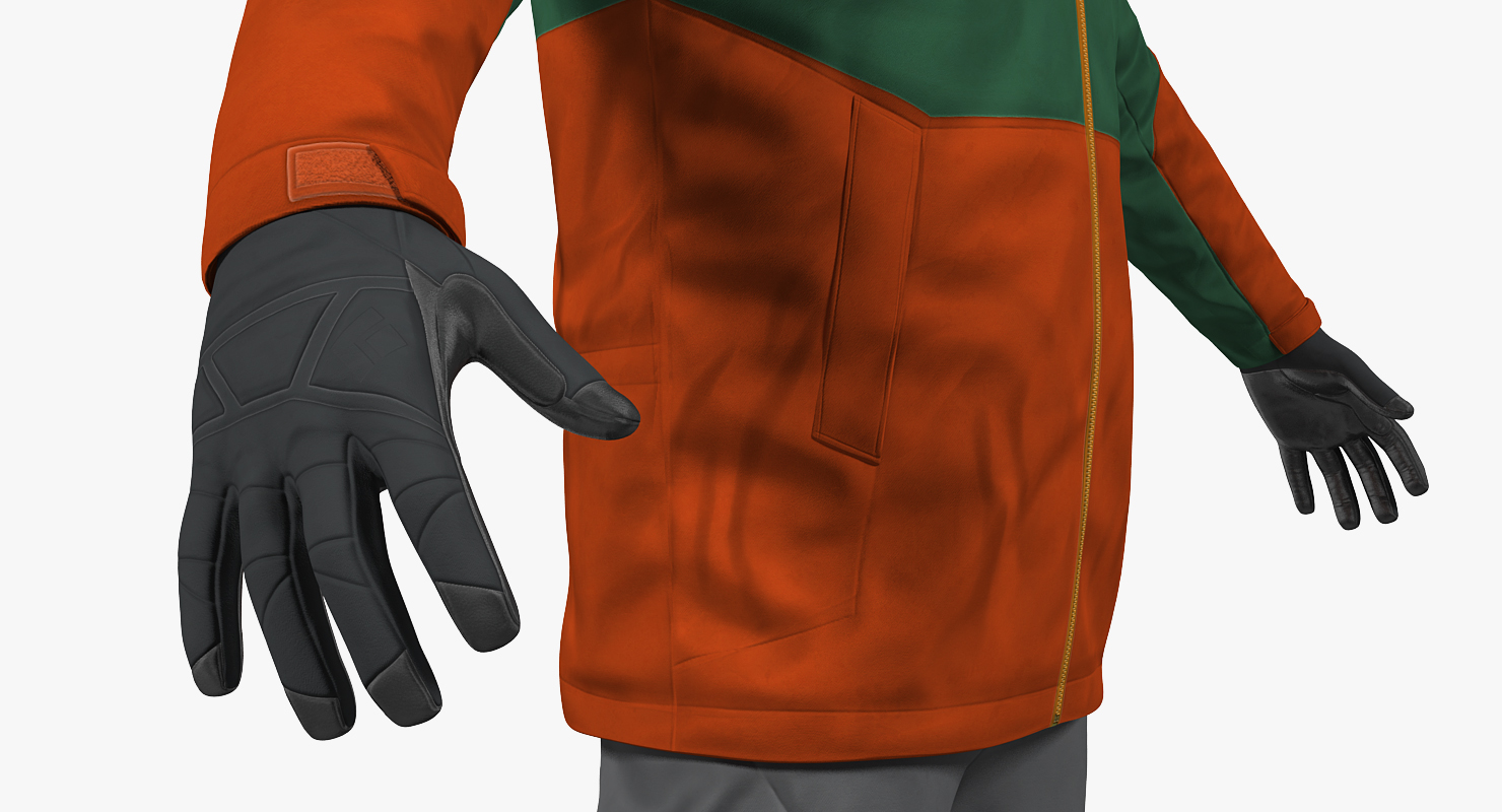 3D model Snowboarder in Winter Sports Gear Rigged