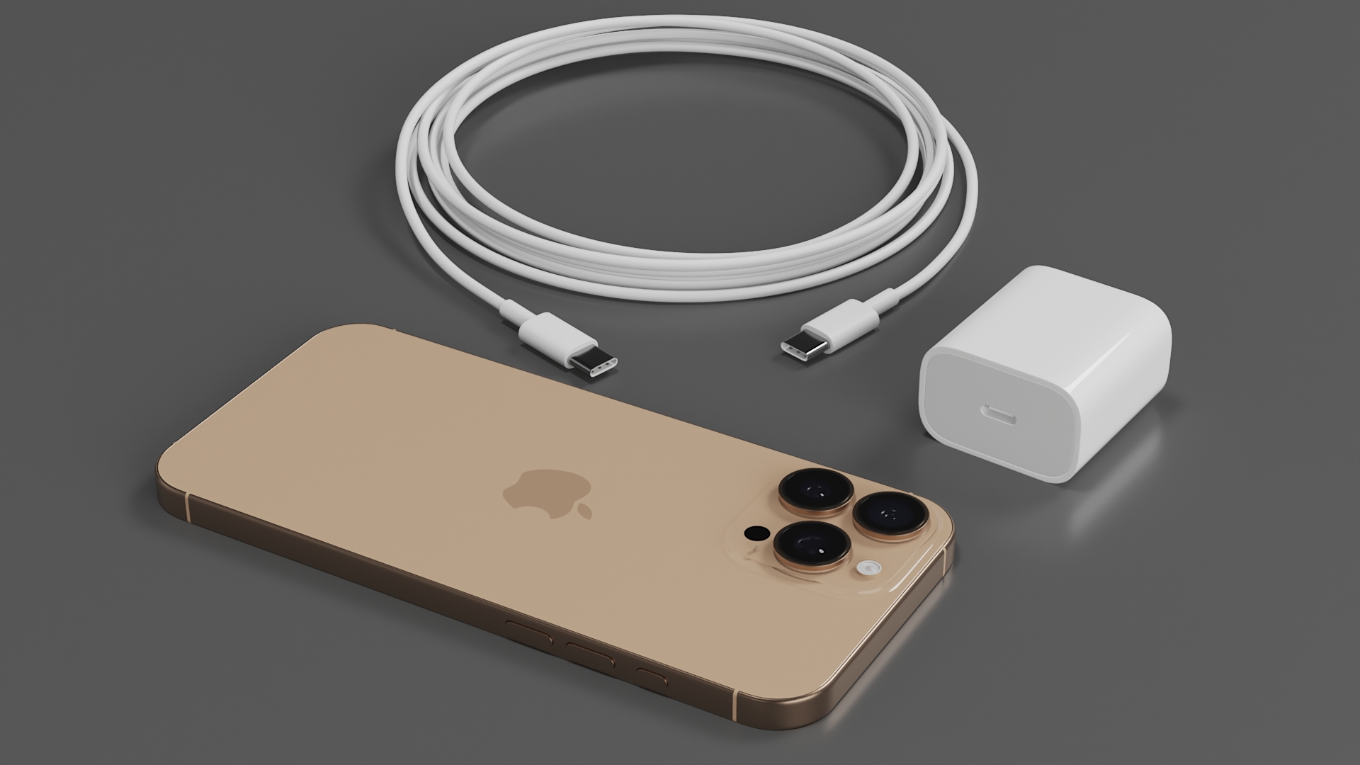 IPhone 16 Pro Max and Fast Charger 3D model