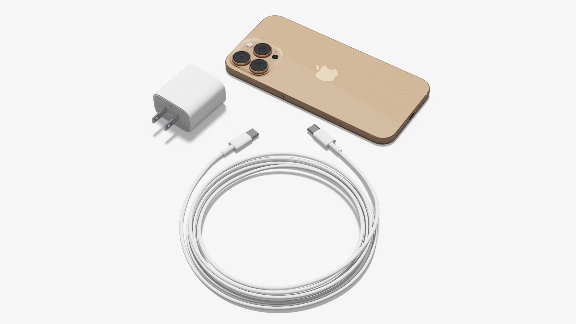 IPhone 16 Pro Max and Fast Charger 3D model
