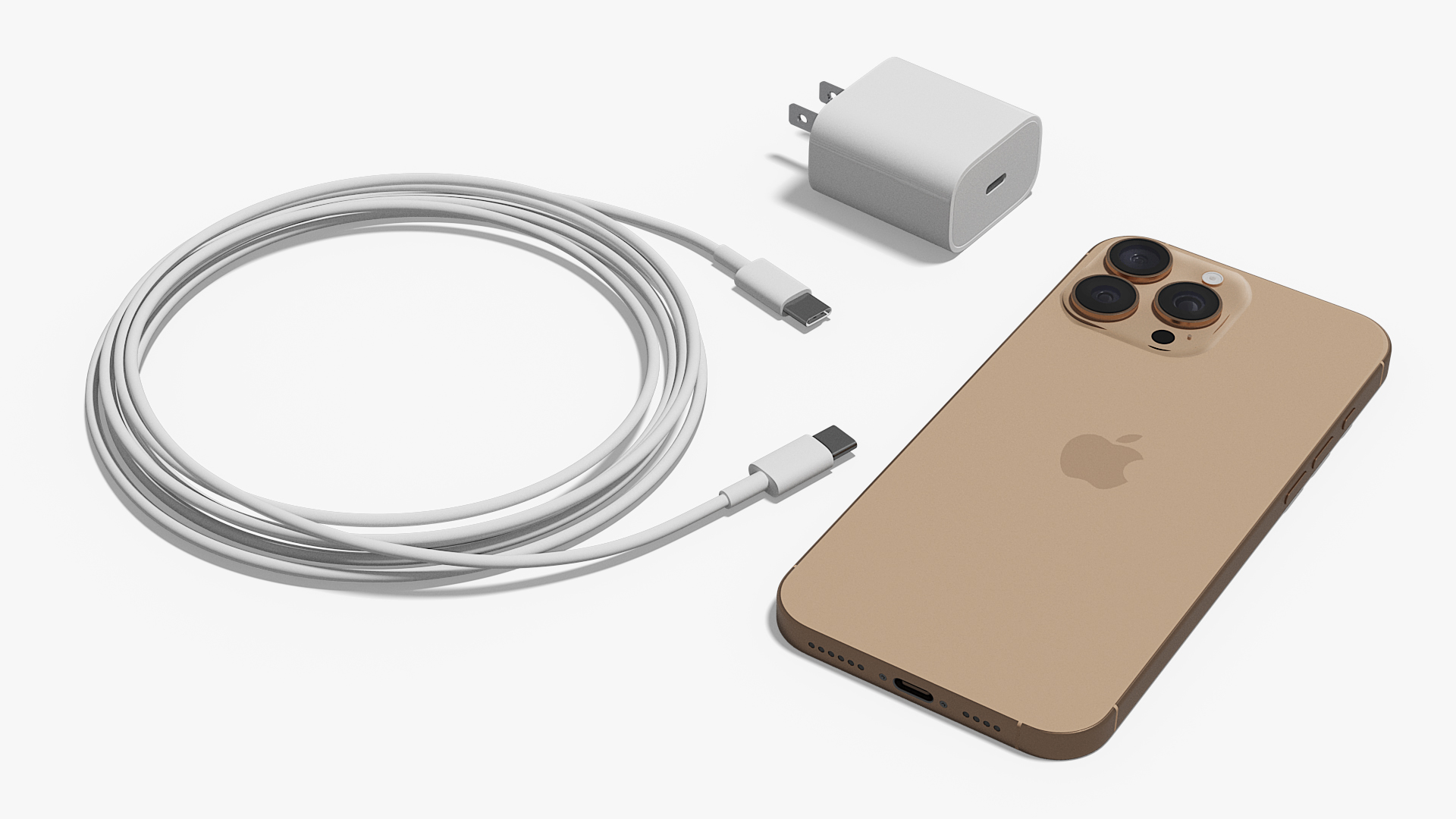 IPhone 16 Pro Max and Fast Charger 3D model