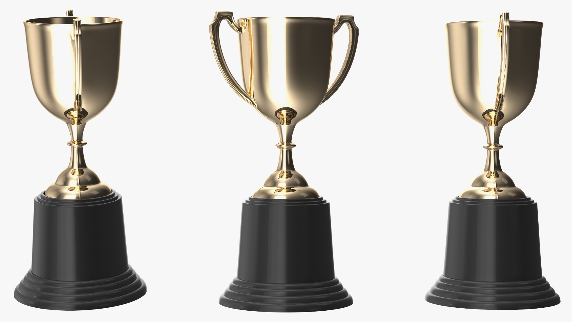 3D Award Cup Golden