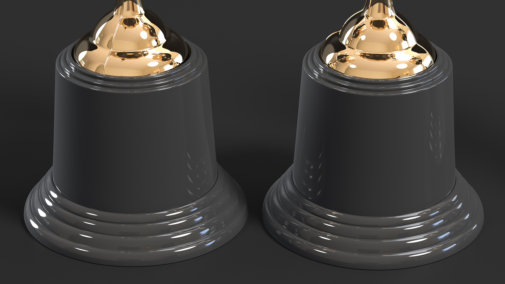3D Award Cup Golden