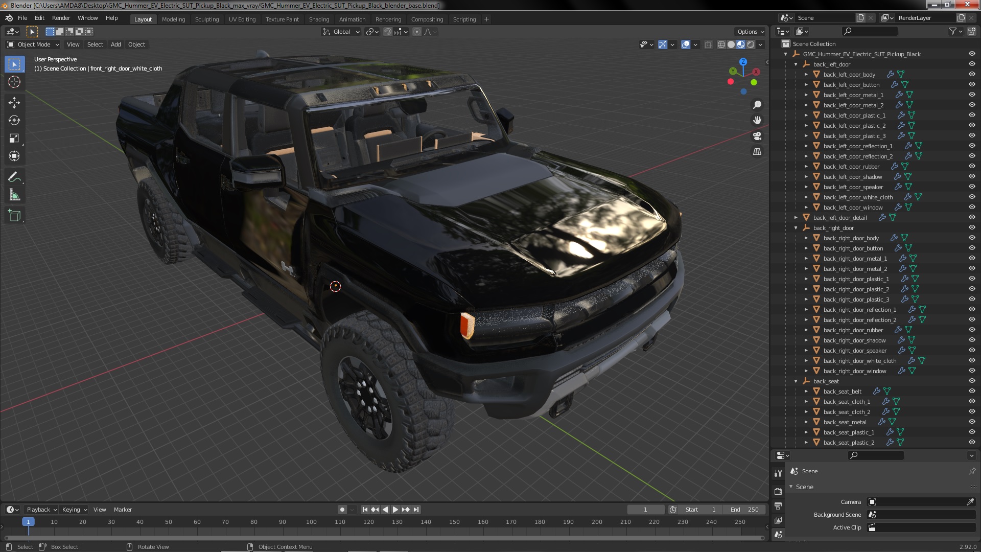 GMC Hummer EV Electric SUT Pickup Black 3D model