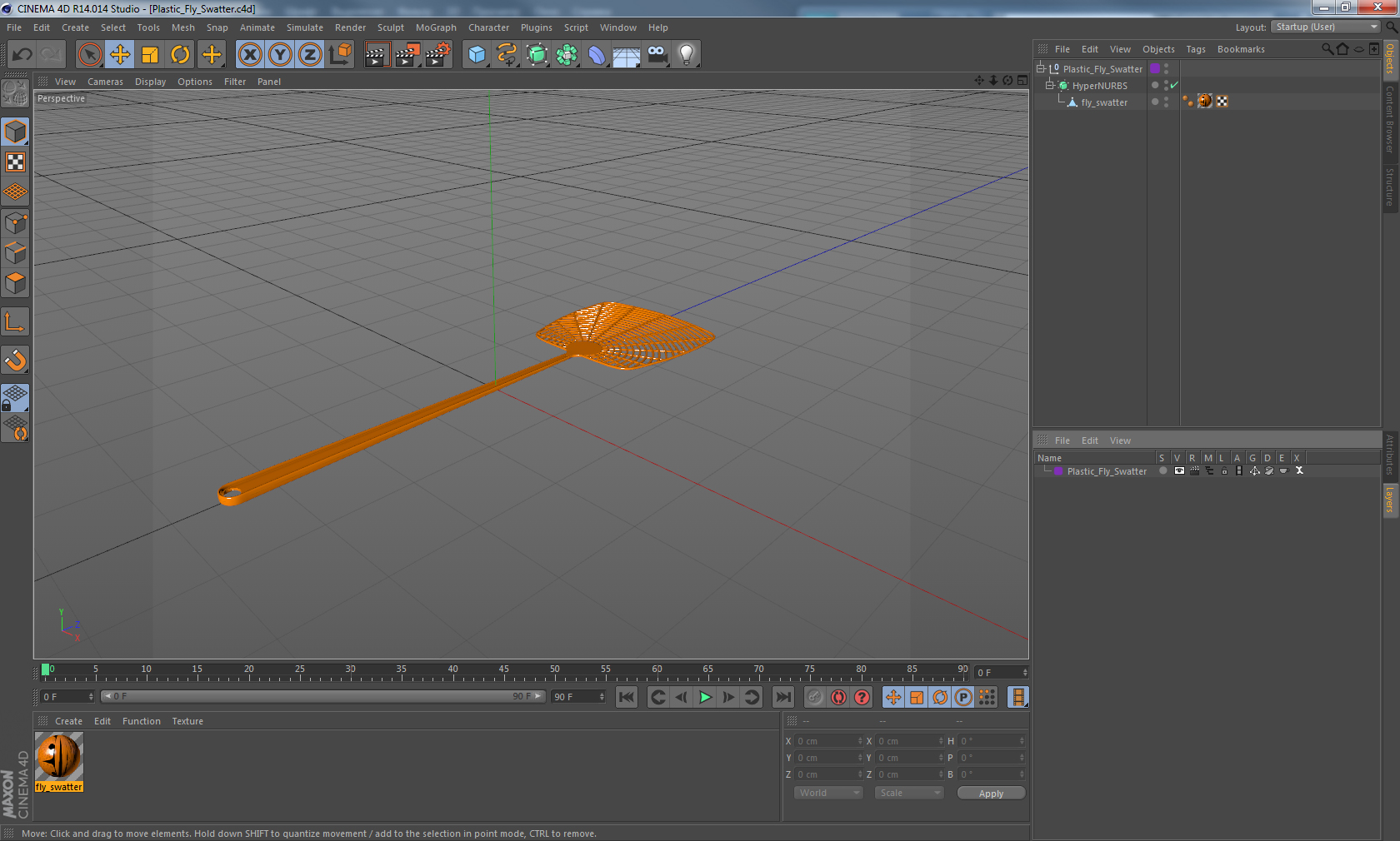 Plastic Fly Swatter 3D model