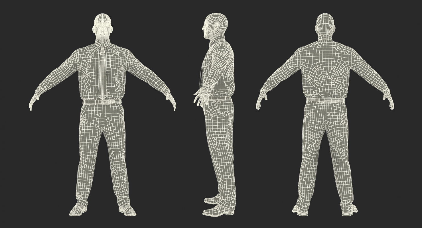 3D model Office Worker Rigged