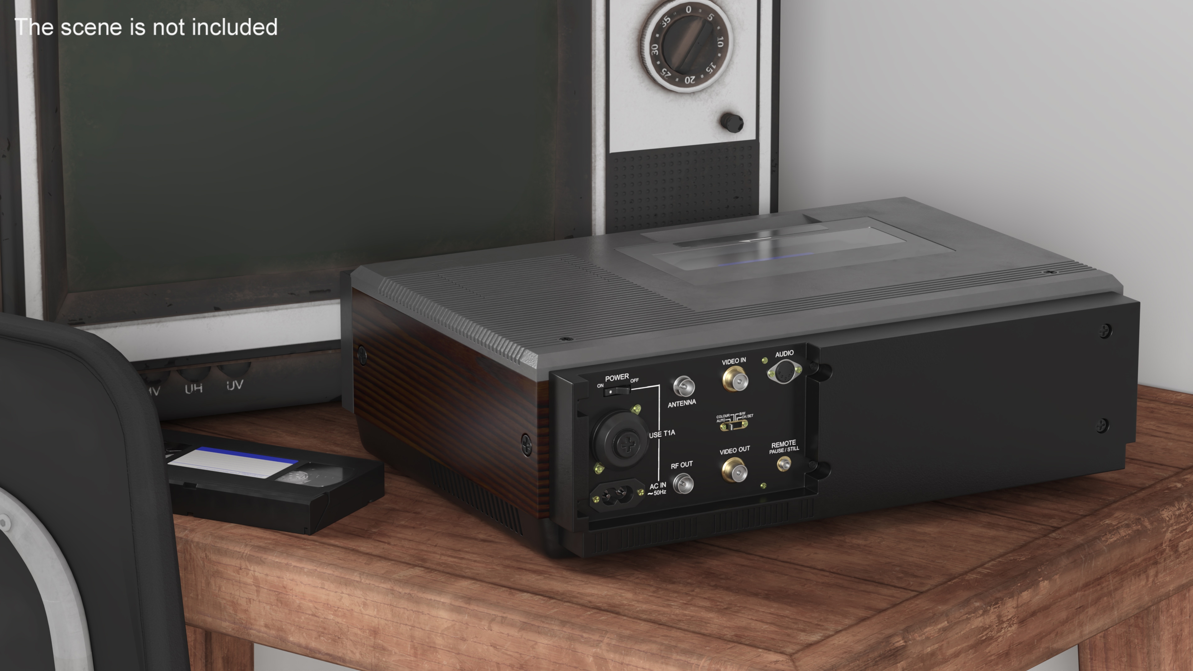 3D Retro VHS Player Lights On