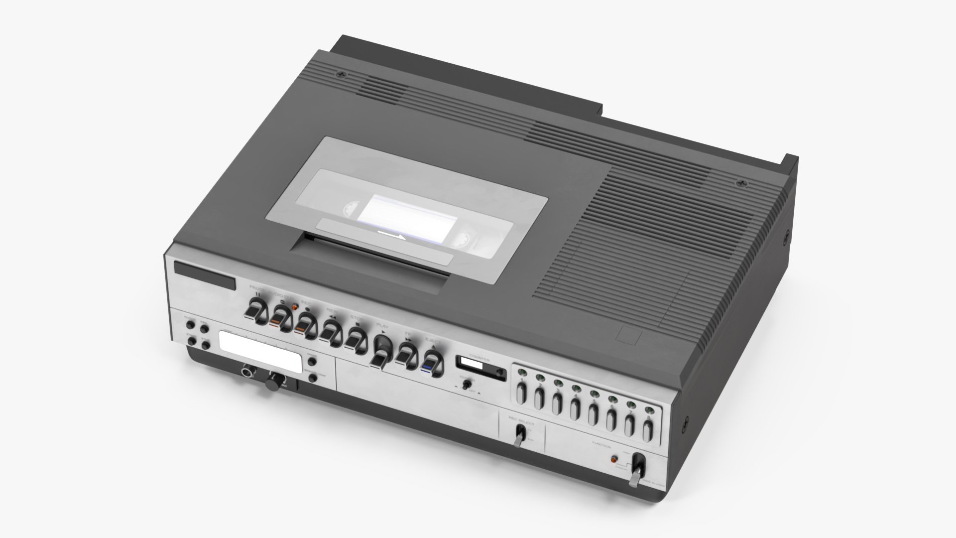3D Retro VHS Player Lights On