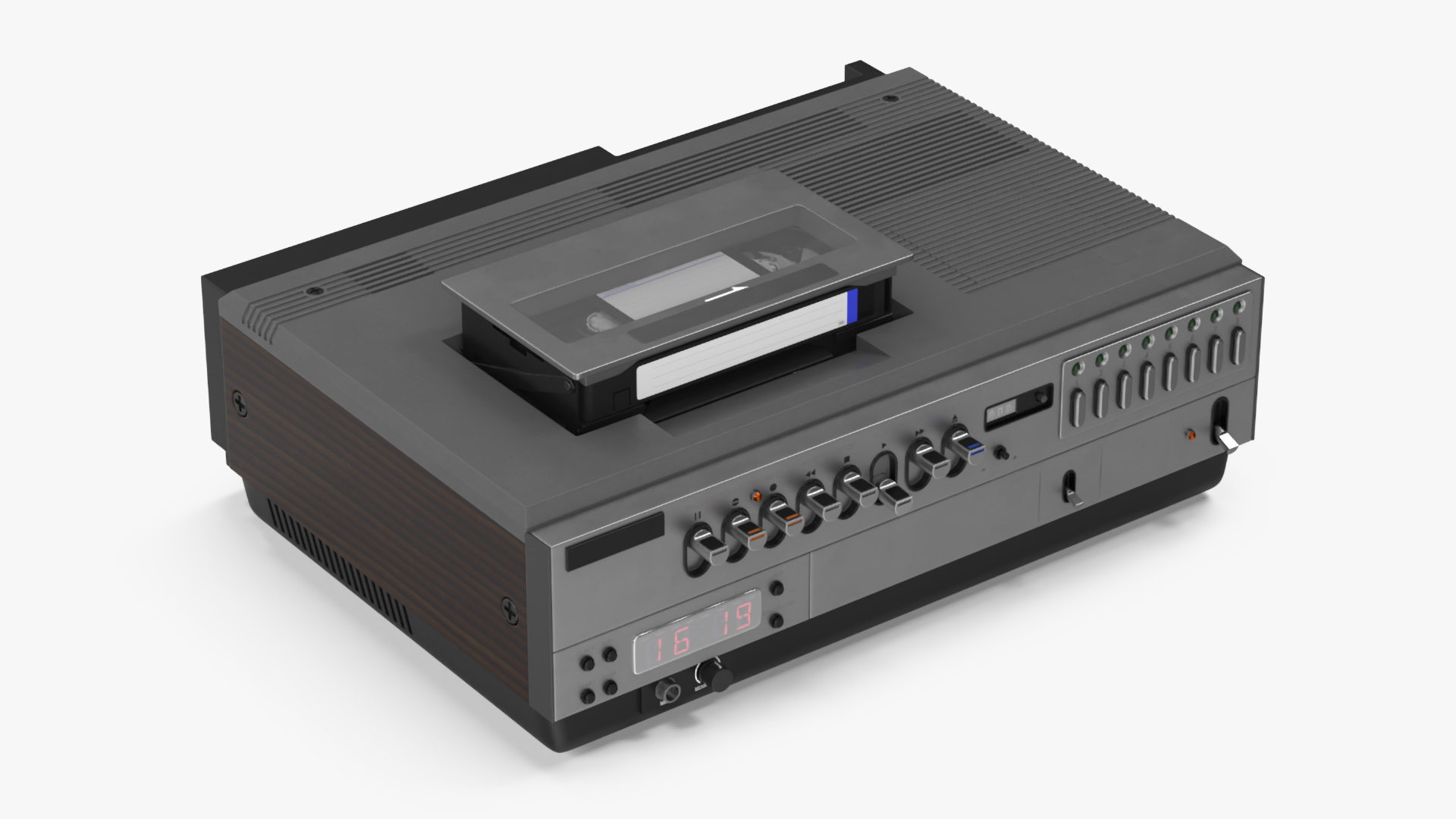 3D Retro VHS Player Lights On