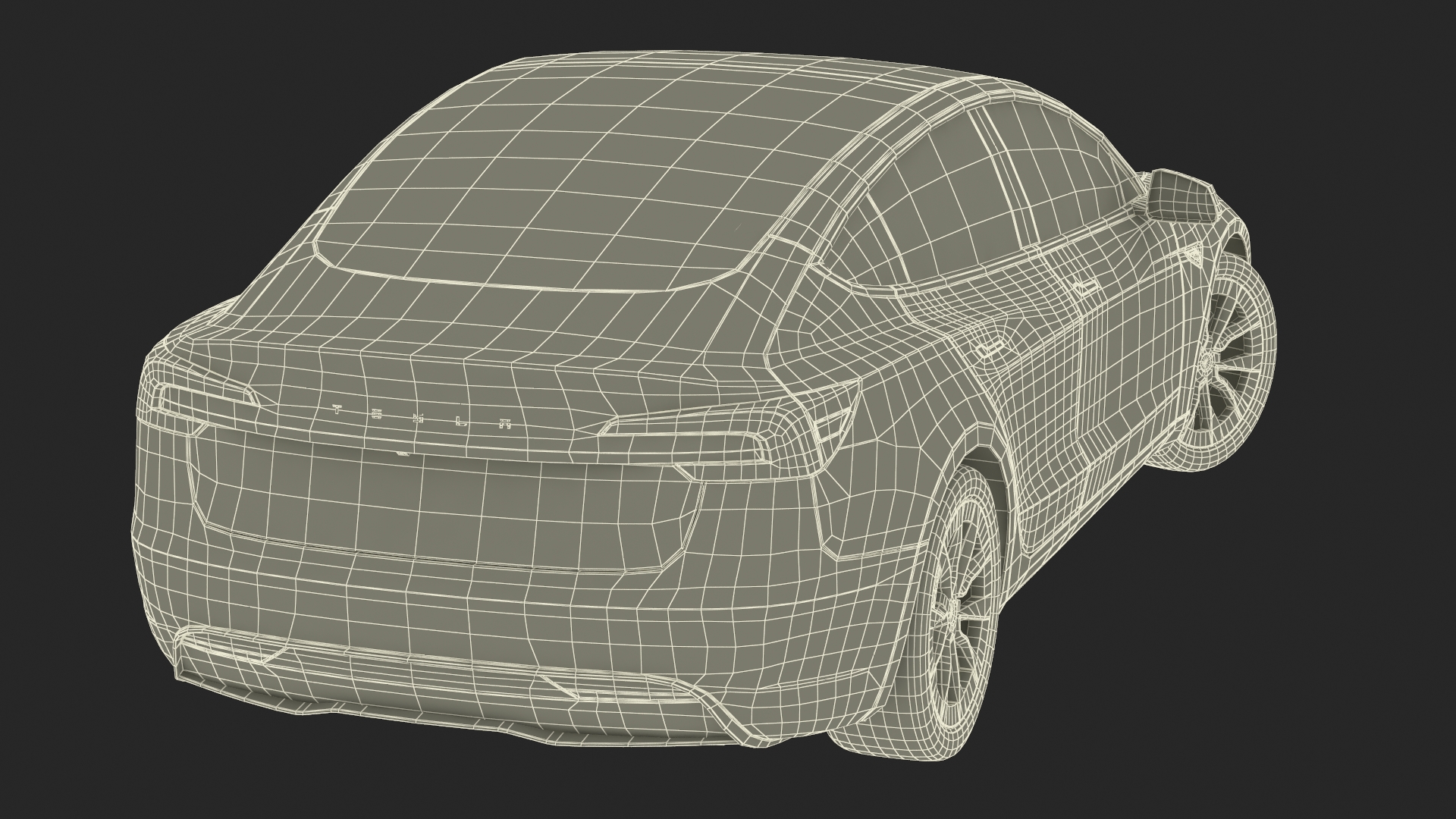 Tesla Model 3 2024 Red Rigged 3D model