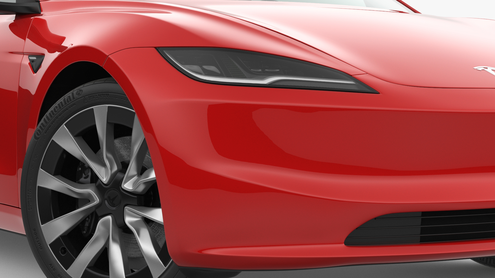Tesla Model 3 2024 Red Rigged 3D model