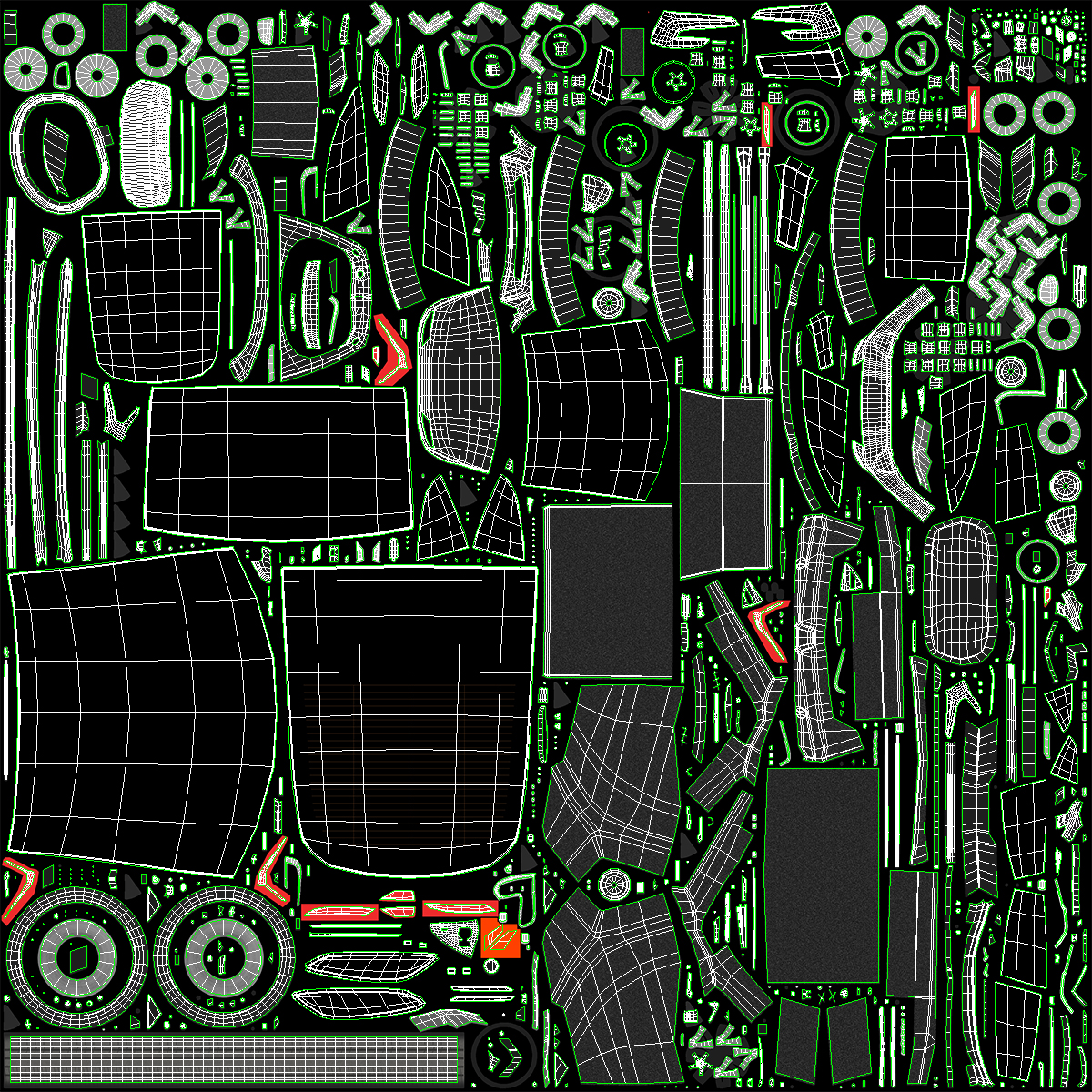 Tesla Model 3 2024 Red Rigged 3D model