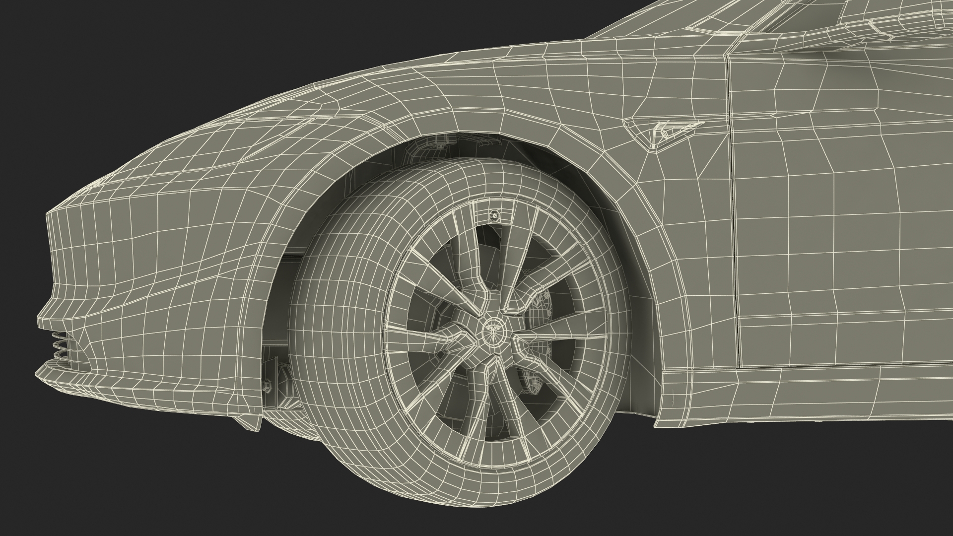 Tesla Model 3 2024 Red Rigged 3D model