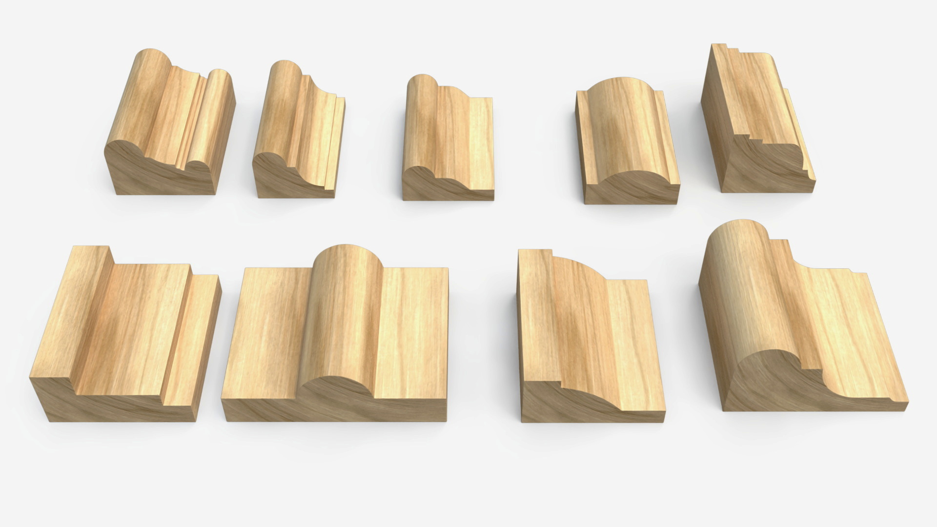 Set Molding Maple Part 3 3D model
