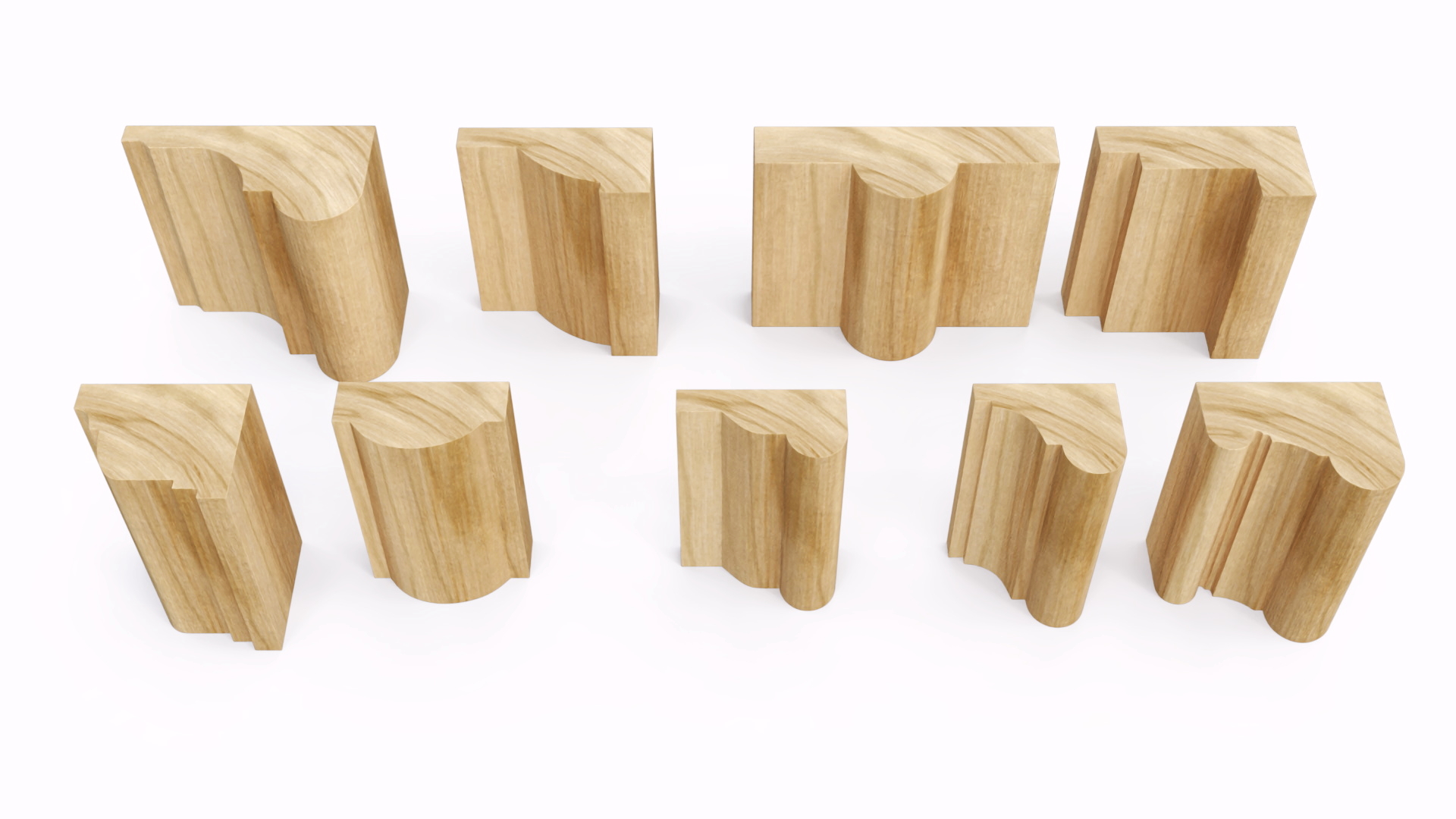 Set Molding Maple Part 3 3D model