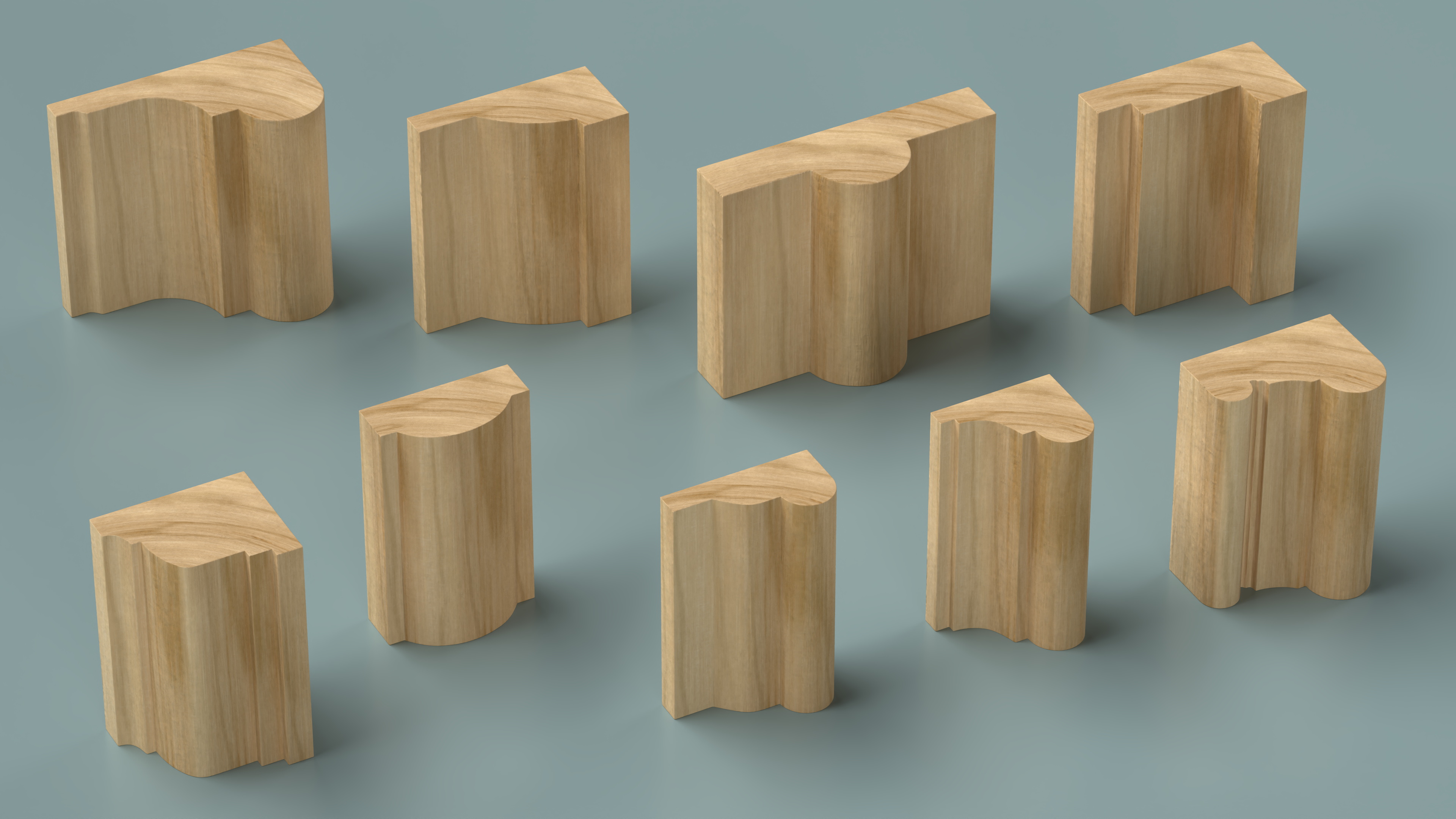 Set Molding Maple Part 3 3D model