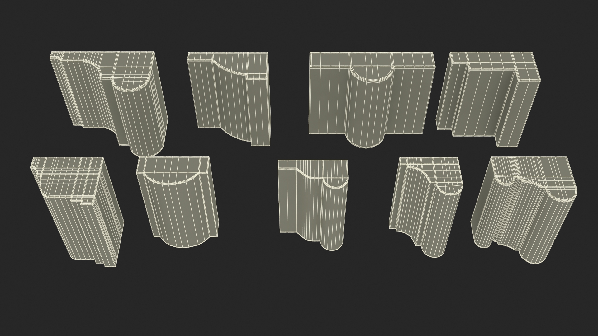 Set Molding Maple Part 3 3D model